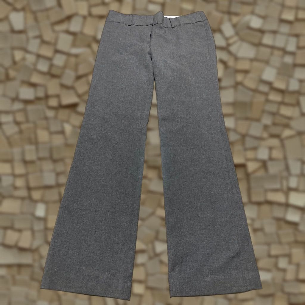 Ann Taylor Ann Taylor LOFT Pants Women's Size 4 Gray Dress Pants Marisa Trouser, Regular, Straight, Inseam 32.5 in, Polyester Rayon, Flat Front, ZZ Size 27" / US 4 / IT 40 - 1 Thumbnail