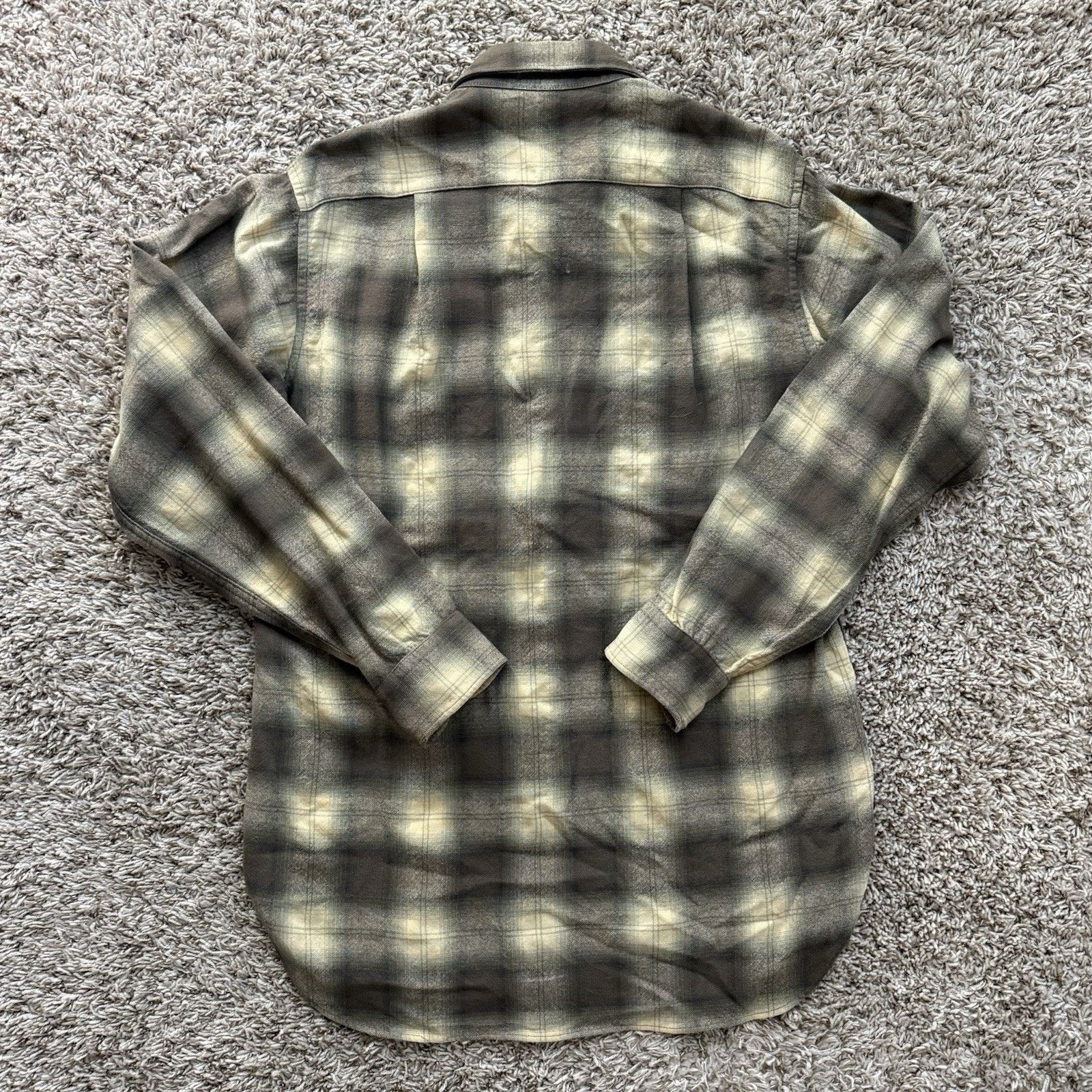 Pendleton × Vintage Vintage Pendleton Shadow Plaid Green Brown Wool Button Shirt Size US M / EU 48-50 / 2 - 4 Thumbnail
