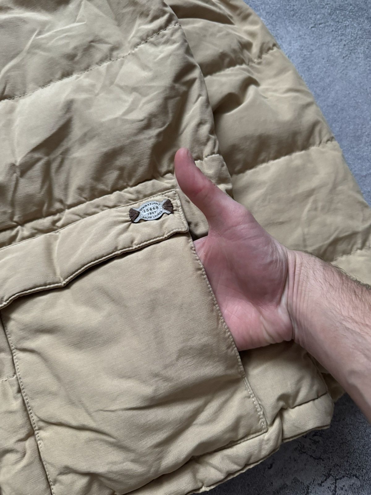 Denim & Supply Ralph Lauren × Polo Ralph Lauren × Ralph Lauren Denim & Supply Ralph Lauren down beige jacket puffer bomber Size US L / EU 52-54 / 3 - 8 Thumbnail