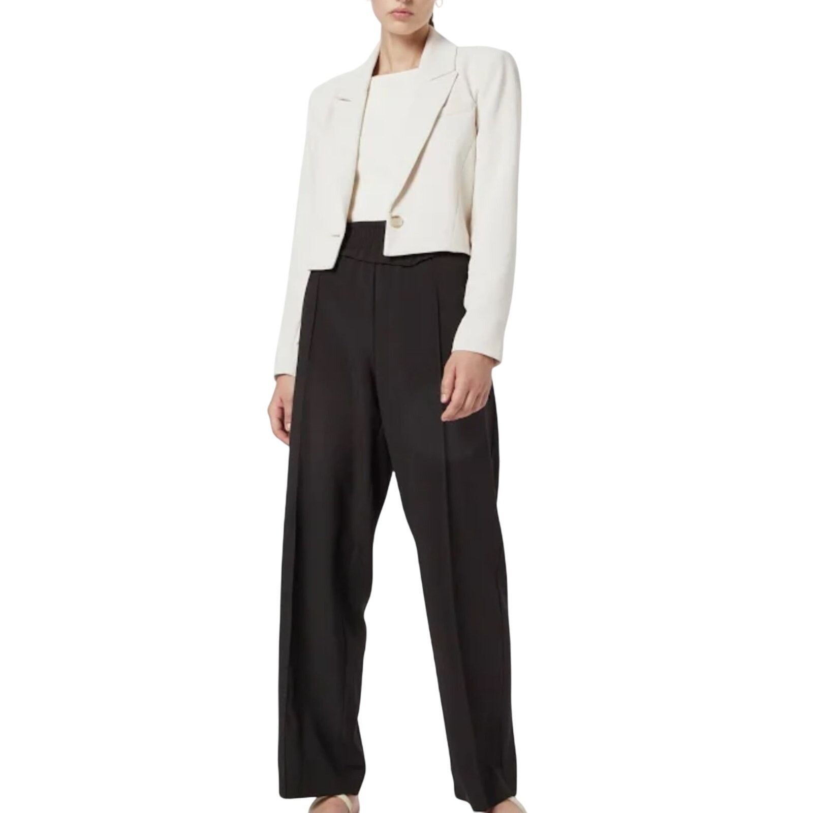 Topshop Topshop Pants Asymmetric Ruffle Overlay Design Black 14 NWT Size 36" / US 14 / IT 50 - 1 Thumbnail
