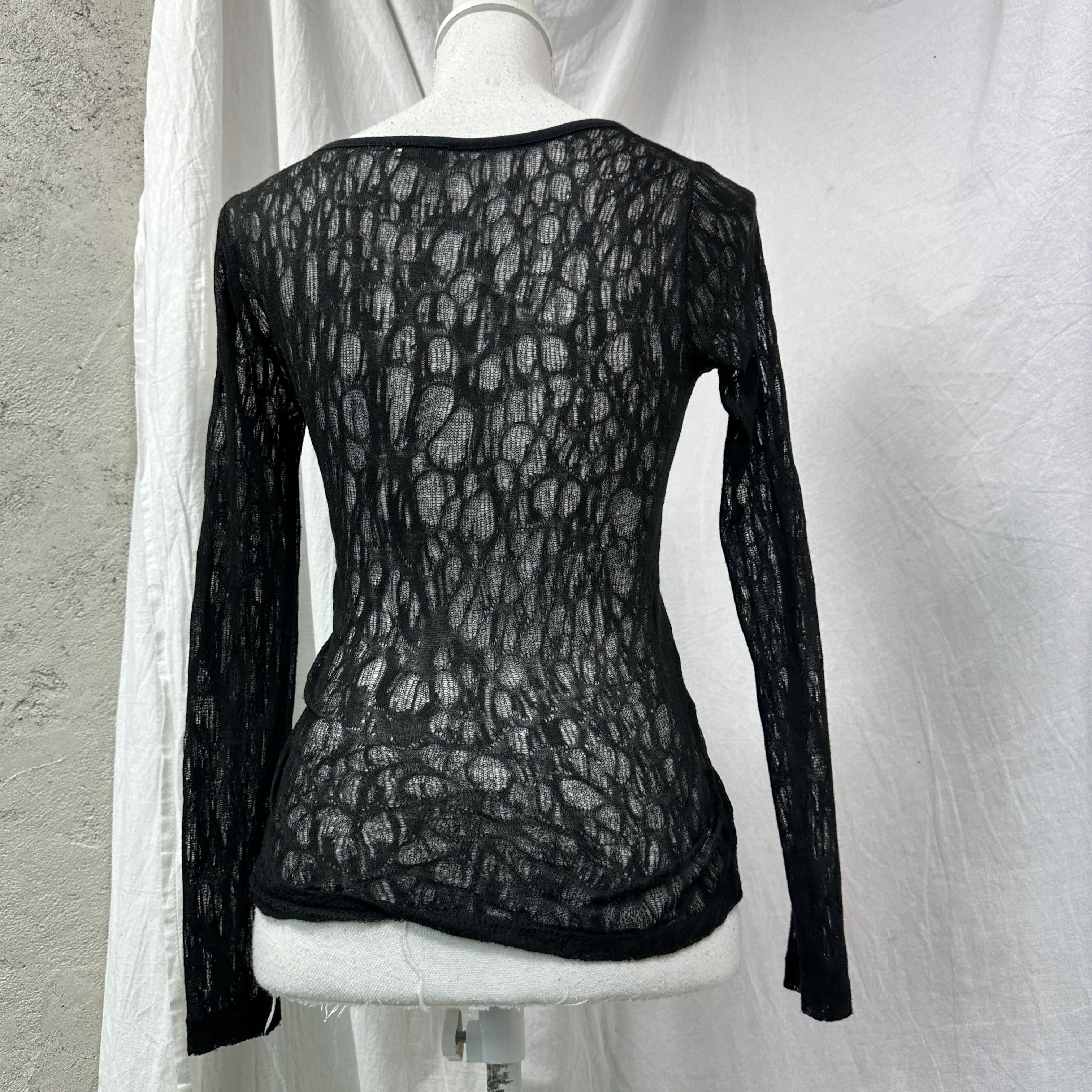 Vintage Vintage Avant Garde Grunge Sheer Spider Web Top 00s Size S / US 4 / IT 40 - 7 Thumbnail