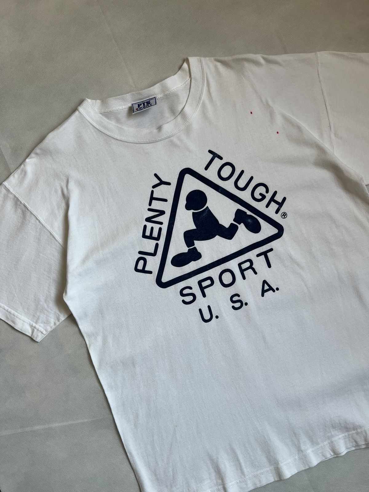 Vintage Vintage Plenty Tough Sports USA White Tees Size US L / EU 52-54 / 3 - 4 Thumbnail