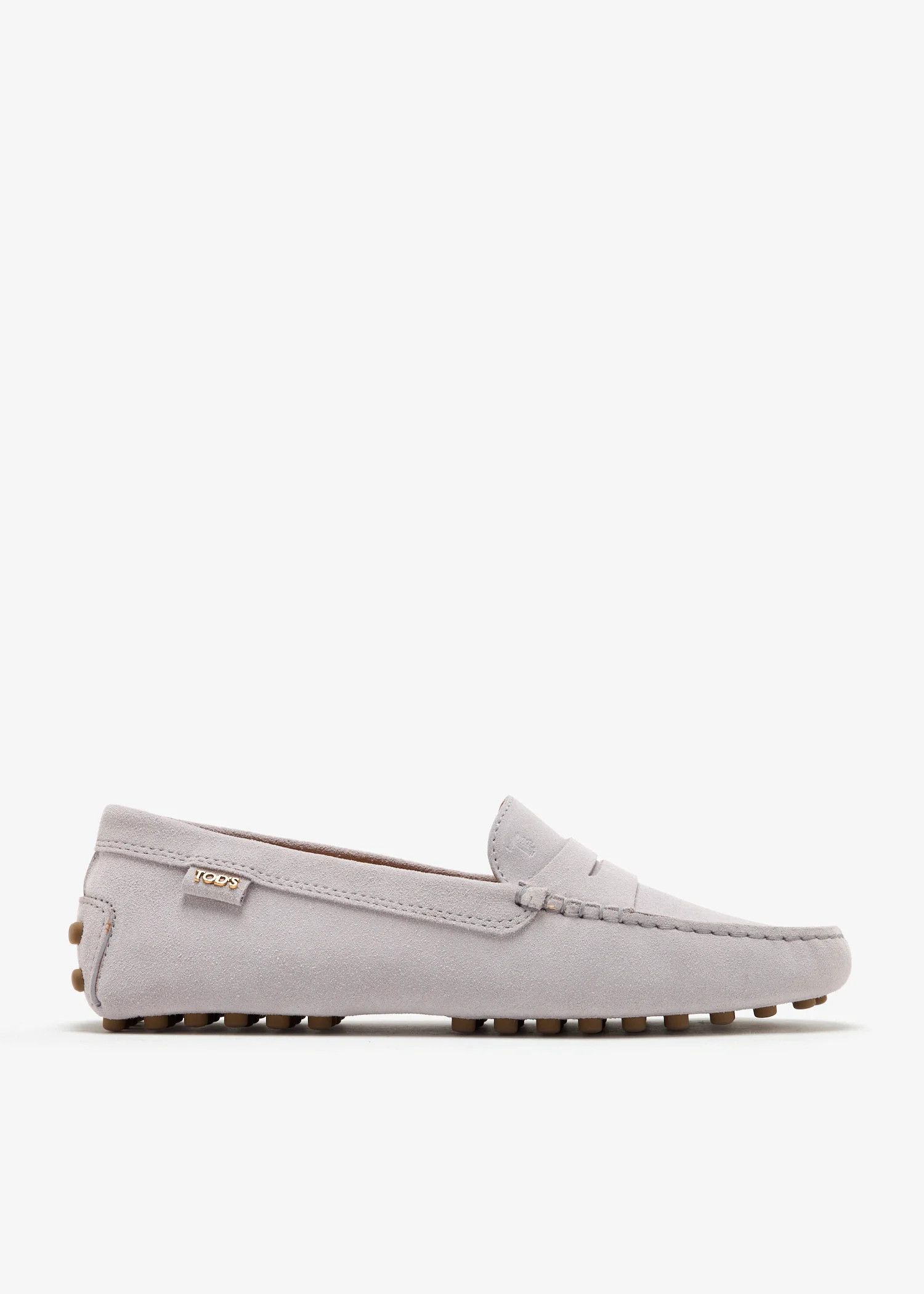 Tod's o1s22i1n0325 Suede & Leather Driving Loafers in Light Lilac Size US 7 / IT 37 - 1 Thumbnail