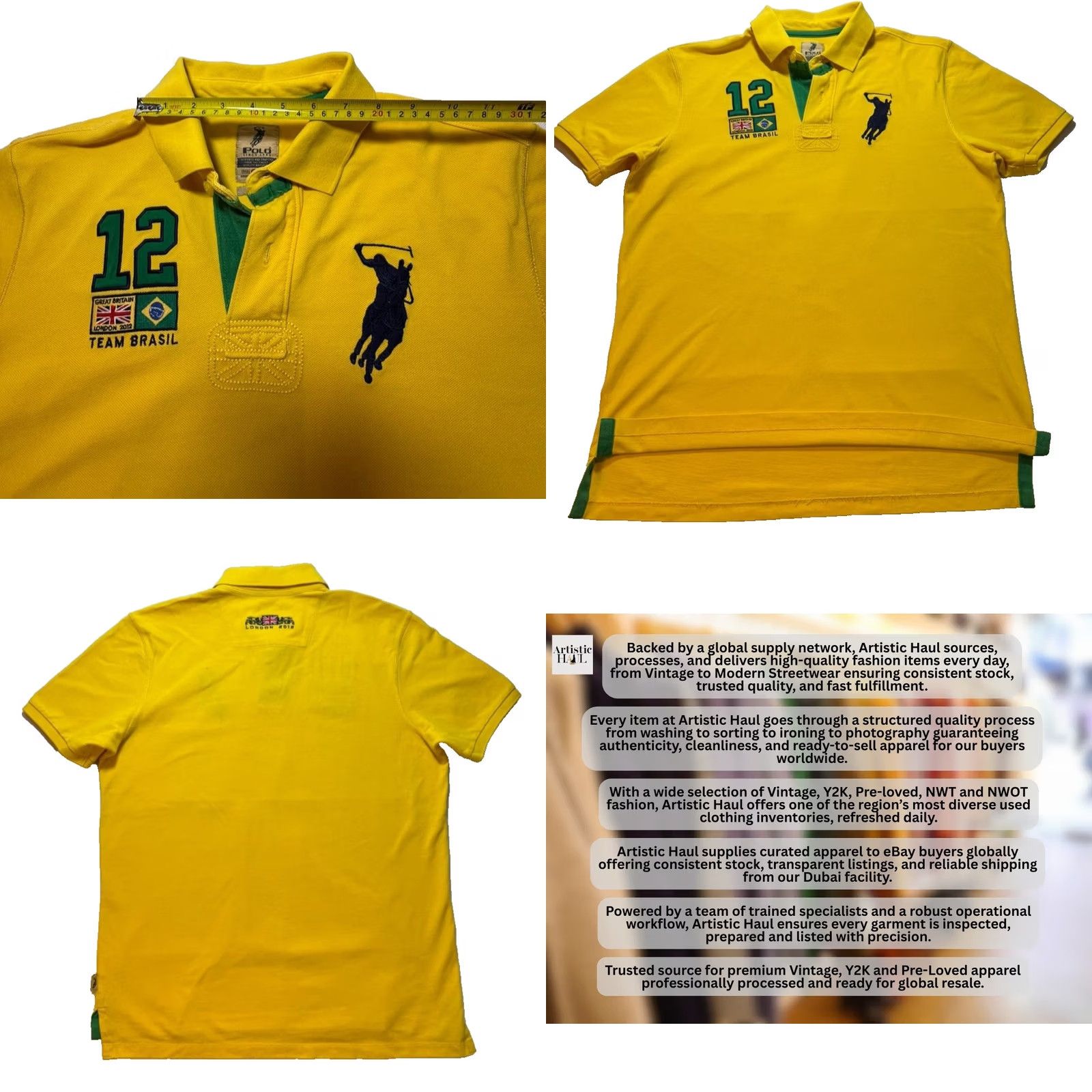 Polo Ralph Lauren Polo Ralph Lauren Team Brazil Yellow Shirt Mens XXL Size US XXL / EU 58 / 5 - 8 Thumbnail