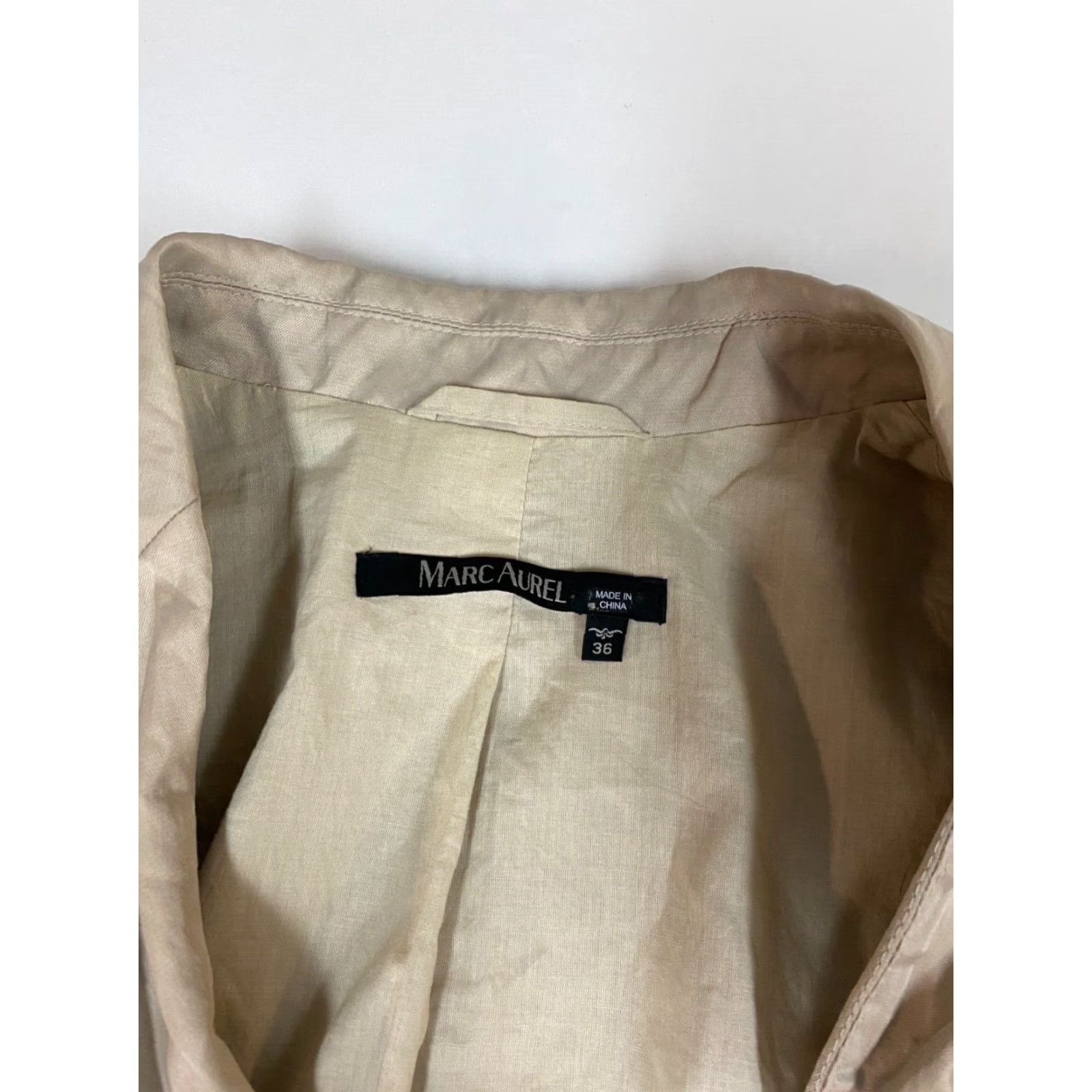 Coldwater Creek Coldwater Creek Jacket Women 36 Beige Button Casual Chambray Cotton Blend Mid-Length Urban American Womens Size XS / US 0-2 / IT 36-38 - 5 Thumbnail