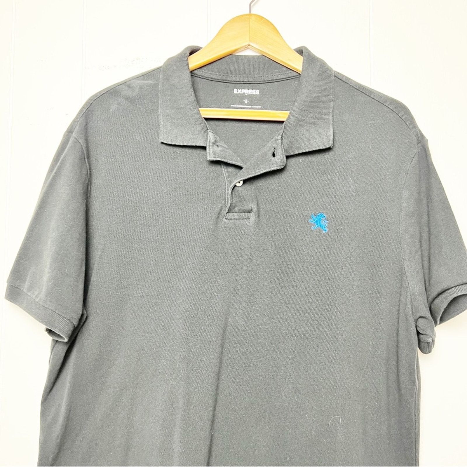 Express Express Black Cotton Pique Polo Shirt Men’s Size Large Size US L / EU 52-54 / 3 - 2 Thumbnail