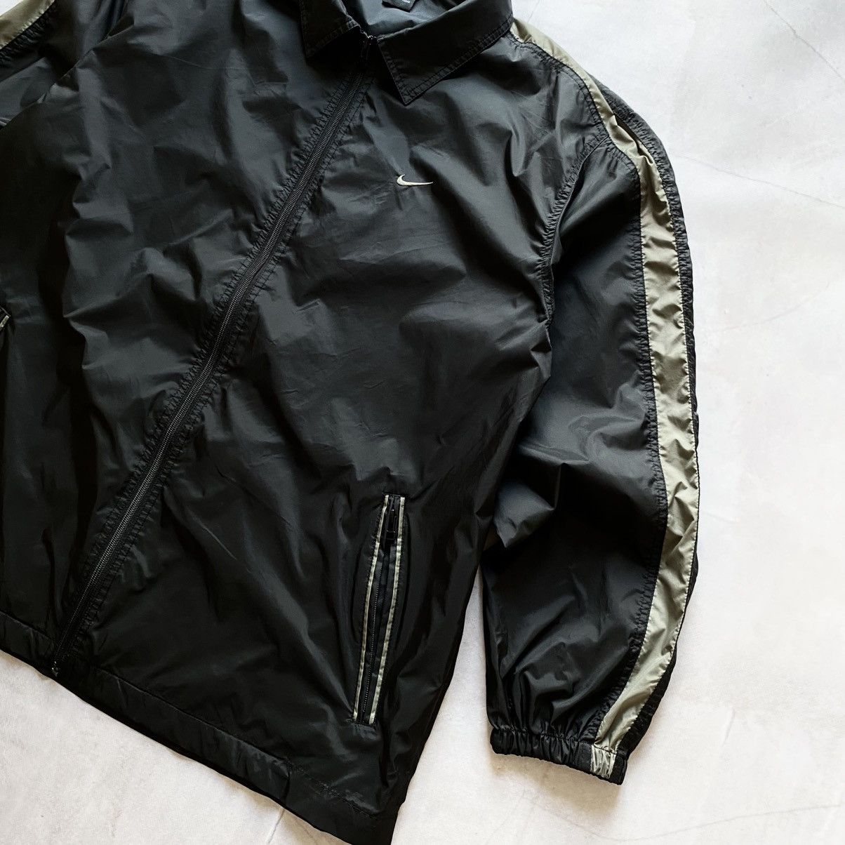Nike × Vintage CRAZY 90s Vintage NIKE track jacket top Zip bomber Y2K Size US XL / EU 56 / 4 - 2 Thumbnail
