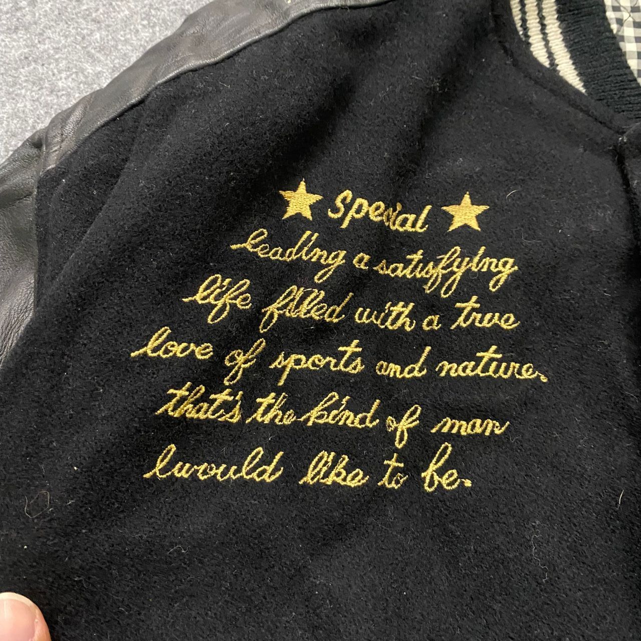 Japanese Brand 💥Best Offer💥Vintage Men's Ba-tsu Spirit Varsity Jacket Size US L / EU 52-54 / 3 - 4 Thumbnail