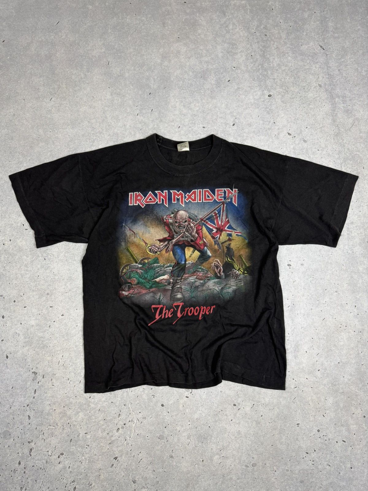 Iron Maiden 90s Iron Maiden The Troopers Single Stitch Vintage Tee Size US M / EU 48-50 / 2 - 1 Thumbnail