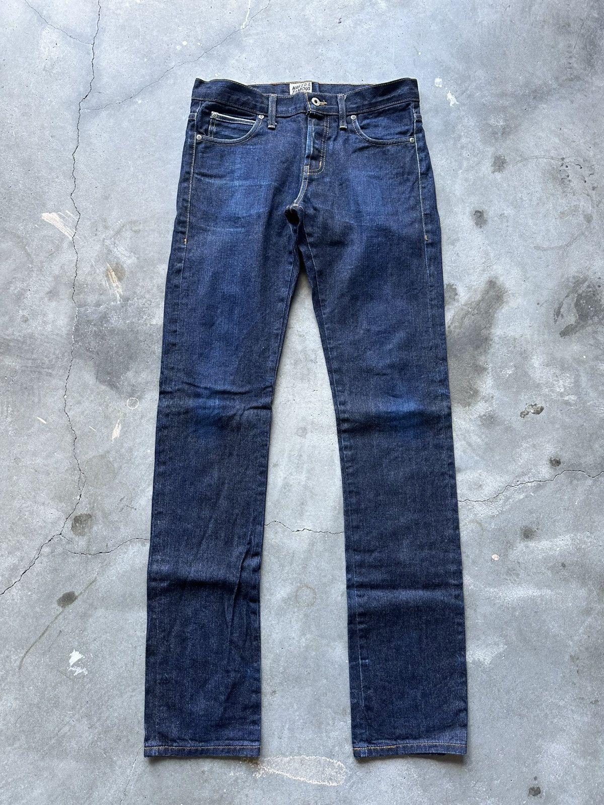 Naked & Famous Indigo Japanese Raw Denim Skinny Jeans Size US 31 - 1 Thumbnail