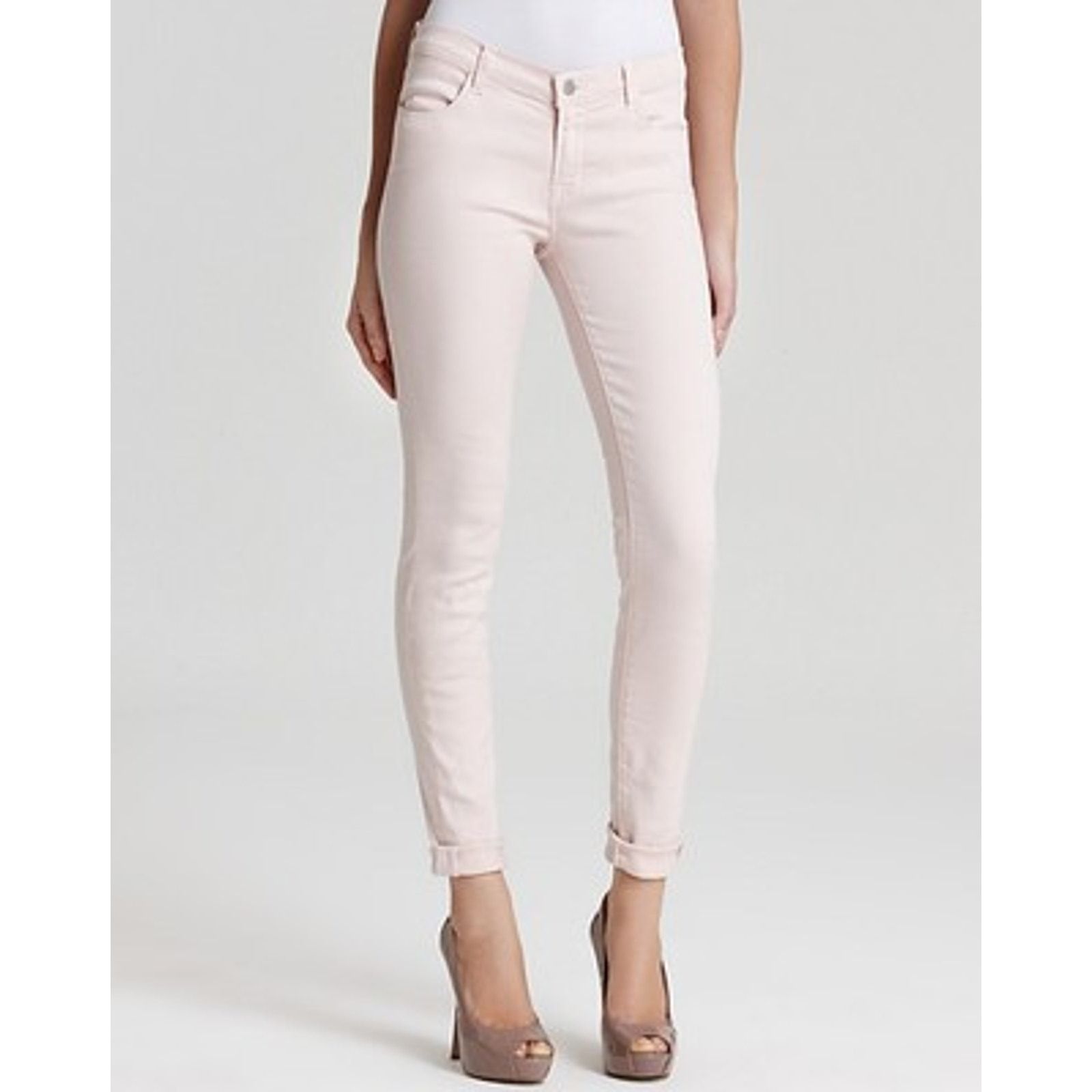 J Brand J BRAND MID RISE 11" LEG OPENIN SKINNY PEACH PASTEL JEANS 29 Size 29" - 1 Thumbnail