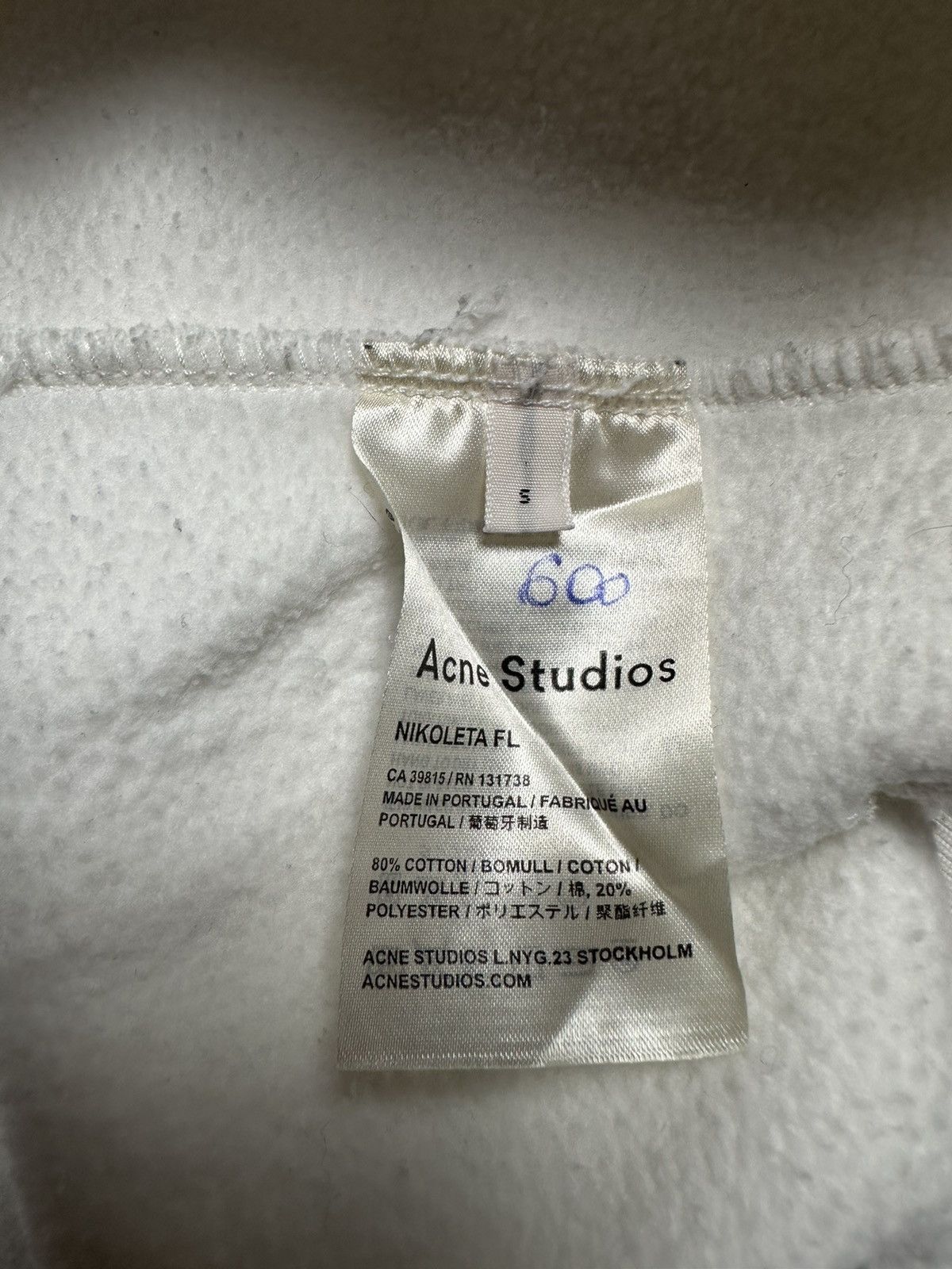 Acne Studios × Vintage Vintage Acne Studios sweatshirt white size S Size US M / EU 48-50 / 2 - 9 Thumbnail