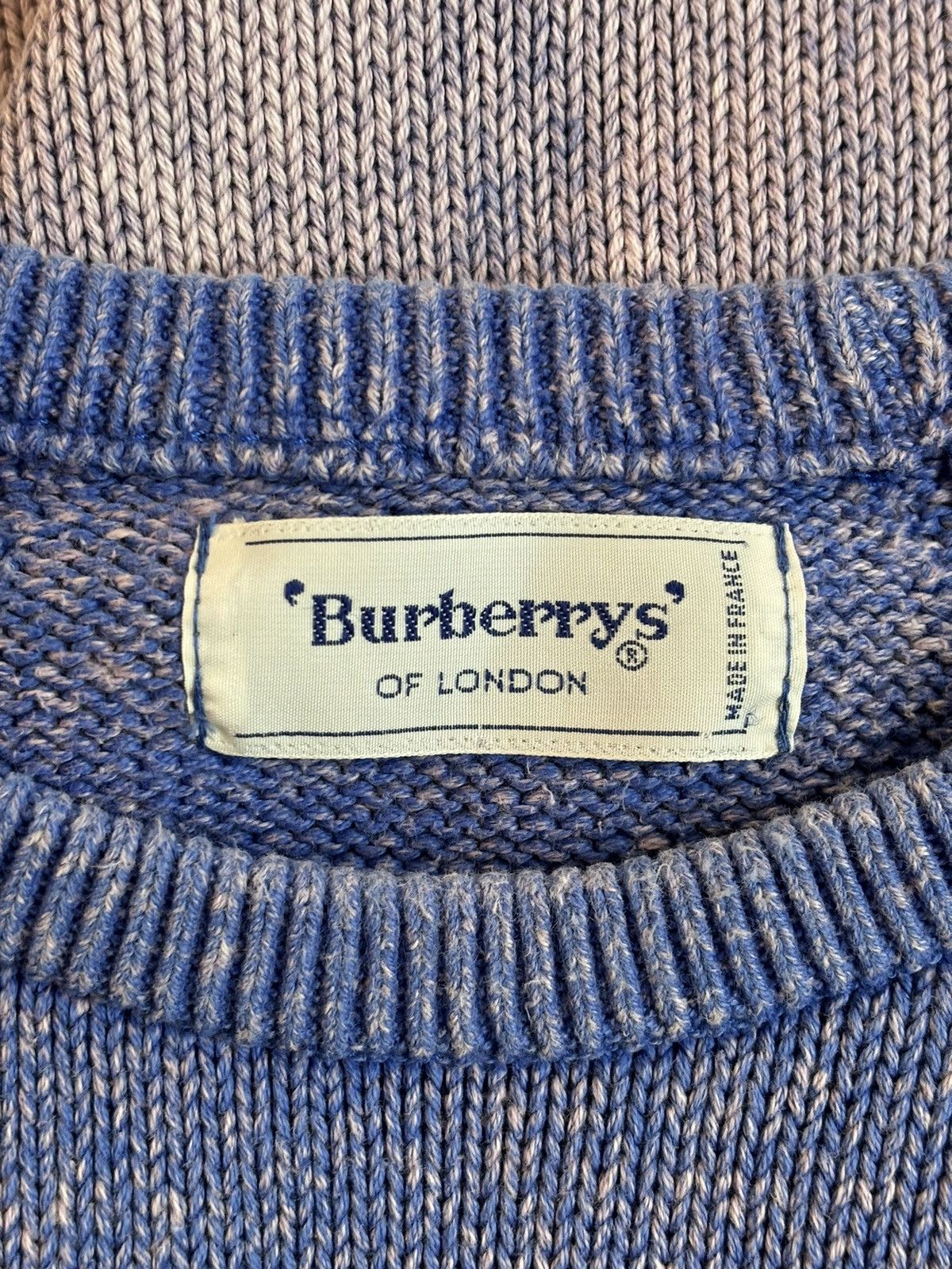 Burberry Vintage Burberry Knight Logo Acid Space Knit Cotton Sweater Size US L / EU 52-54 / 3 - 7 Thumbnail