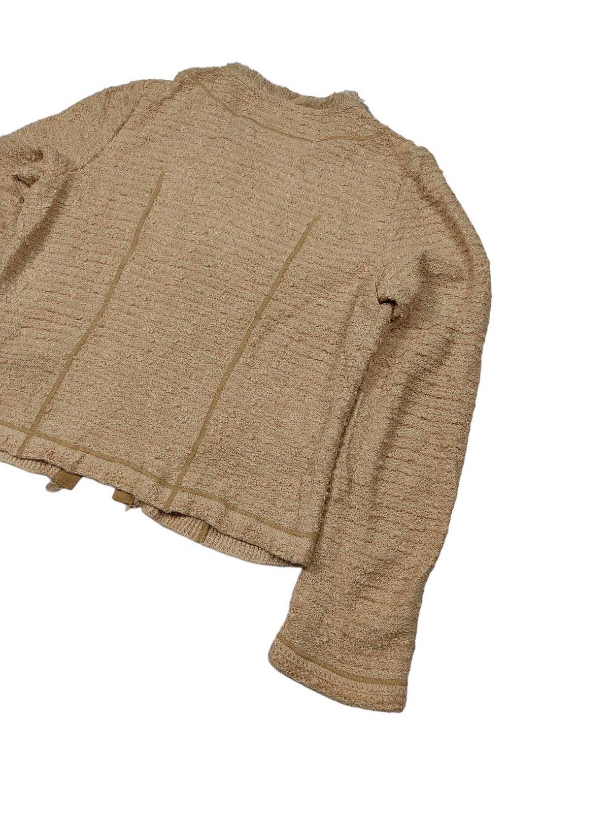 Courreges × Japanese Brand Beautiful Item 🔥 Courreges Tweed No Collar Jacket Size L / US 10 / IT 46 - 11 Thumbnail