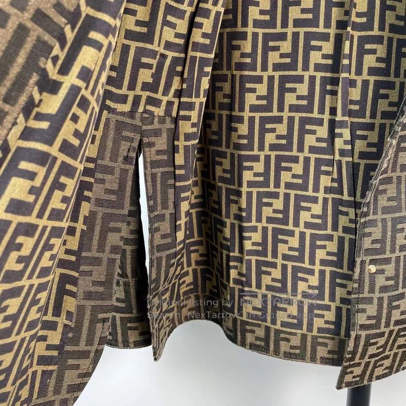 Fendi Fendi Monogram Print Jacket, Brown Size S / US 4 / IT 40 - 7 Thumbnail