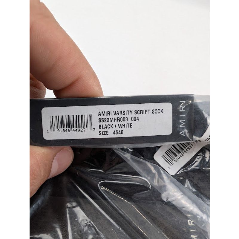 Amiri o1rshd1 Size: 45/46 / Varsty Script Socks in Black / White Size ONE SIZE - 13 Thumbnail
