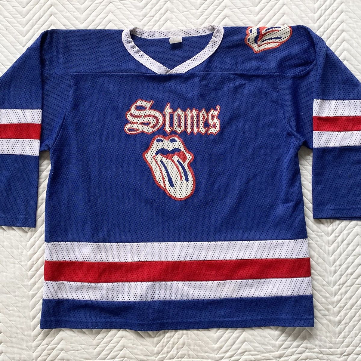 NFL Vintage 80s The Rolling Stones Mesh Hockey Jersey Size US XXL / EU 58 / 5 - 1 Thumbnail