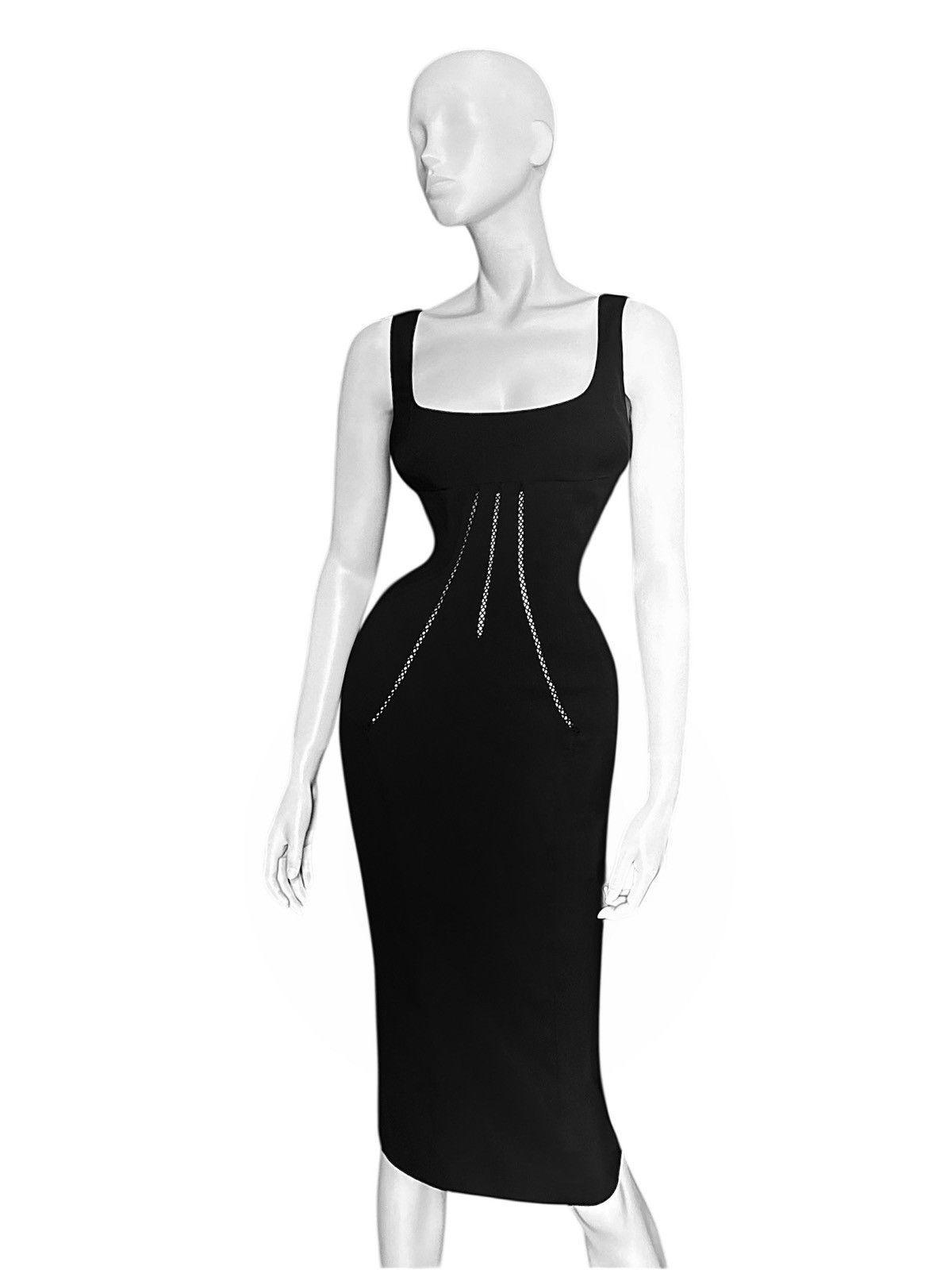 Dolce & Gabbana Runway Dolce & Gabbana fitted black dress Size S / US 4 / IT 40 - 2 Thumbnail