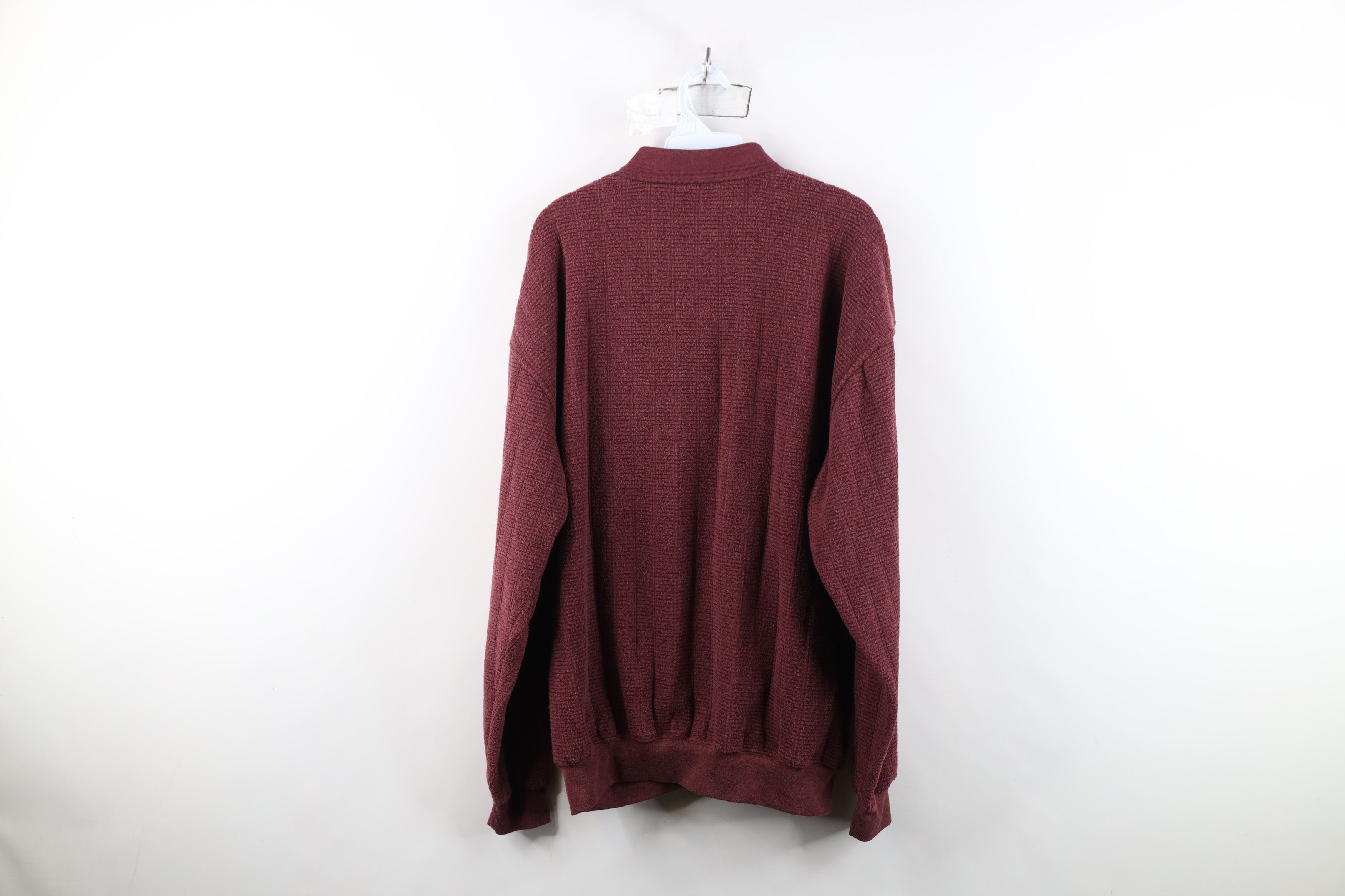Vintage Vintage 90s Streetwear Fleece Collared Pullover Sweatshirt Size US XL / EU 56 / 4 - 10 Thumbnail
