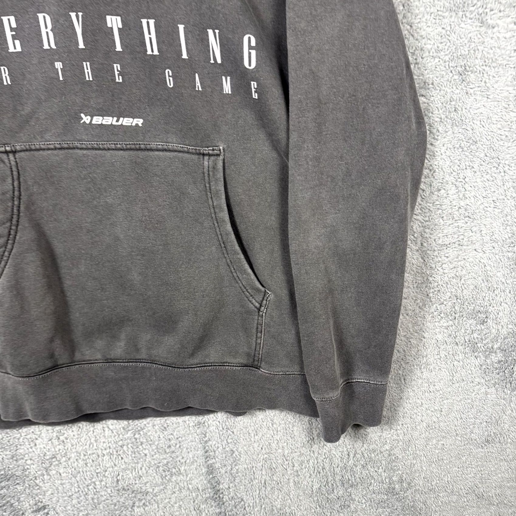 Vintage Bauer Hoodie Mens L Team Fleece Sweatshirt Knit Spell Out Ice Y2K Yeezy Size US L / EU 52-54 / 3 - 2 Thumbnail