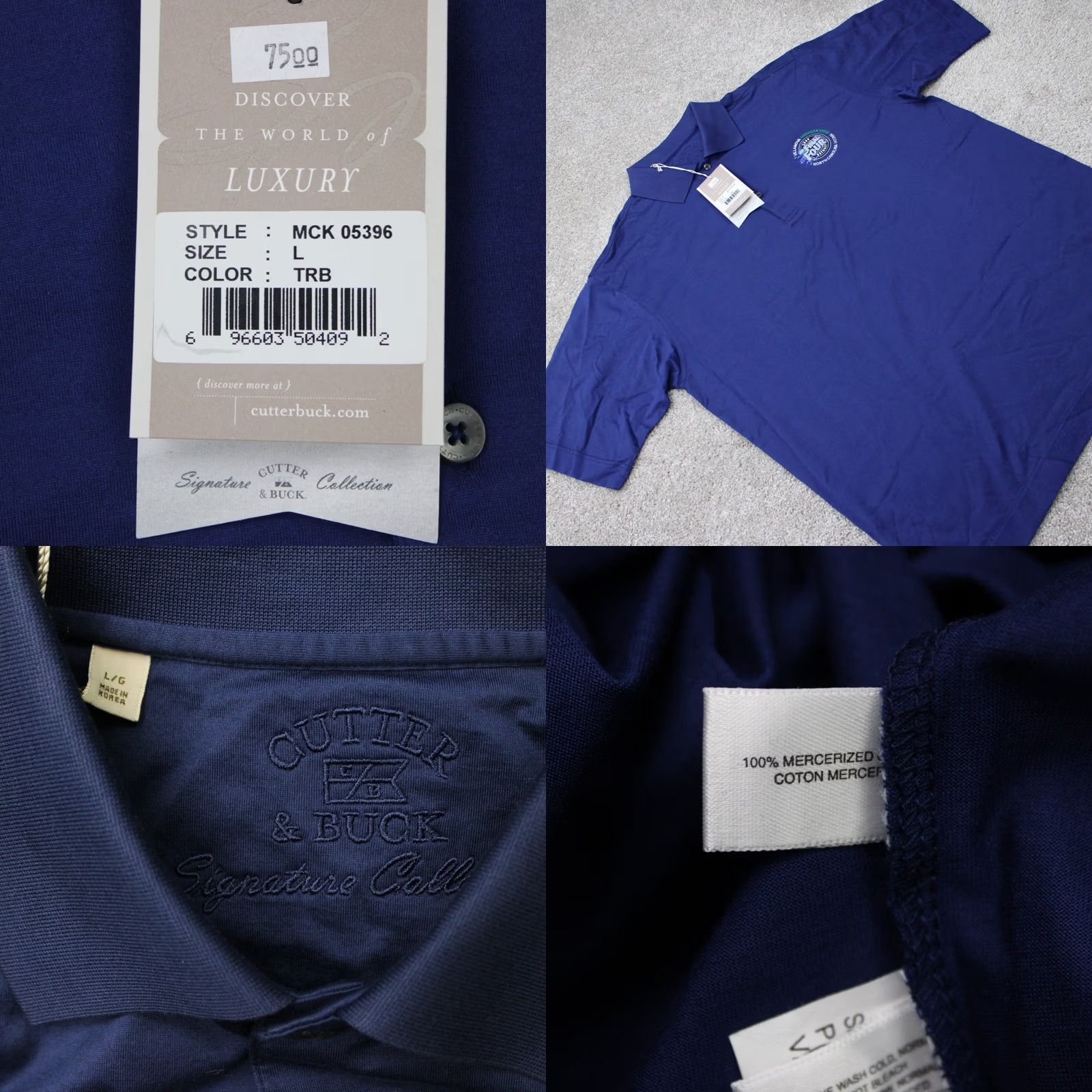 Cutter & Buck Cutter & Buck Signature Polo Shirt Blue Mens Large 2009 Final Four NWT Casual Short Sleeve Cotton Comfort Shirt Size US L / EU 52-54 / 3 - 8 Thumbnail