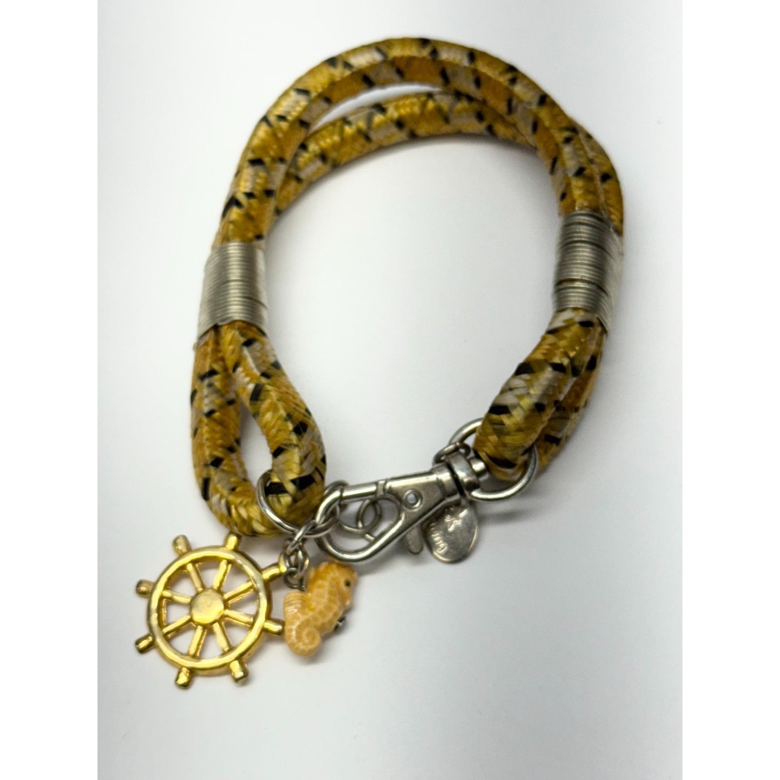 Vintage Vintage nautical bungee cord charm bracelet yellow Size ONE SIZE - 2 Thumbnail