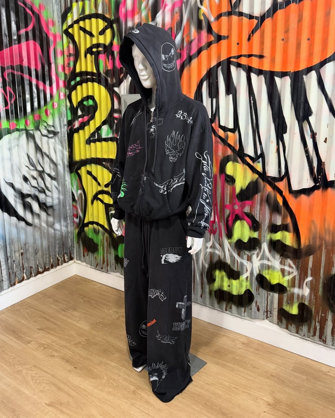 HELLSTAR Hellstar Graffiti Zip Up Hoodie Black Size US M / EU 48-50 / 2 - 22 Thumbnail