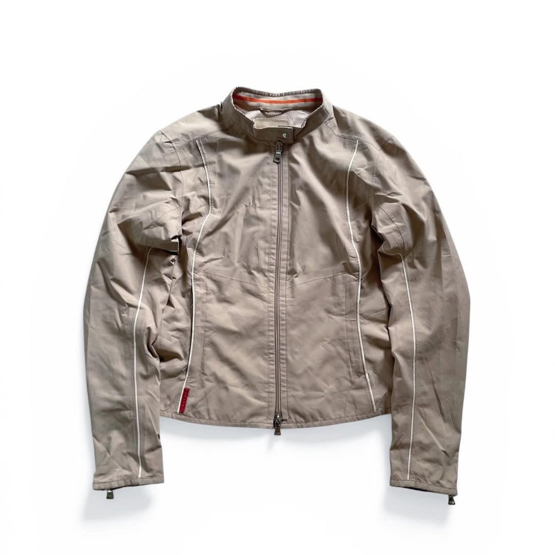Prada 00’s Prada Sport Beige Nylon Biker Jacket Size M / US 6-8 / IT 42-44 - 1 Thumbnail