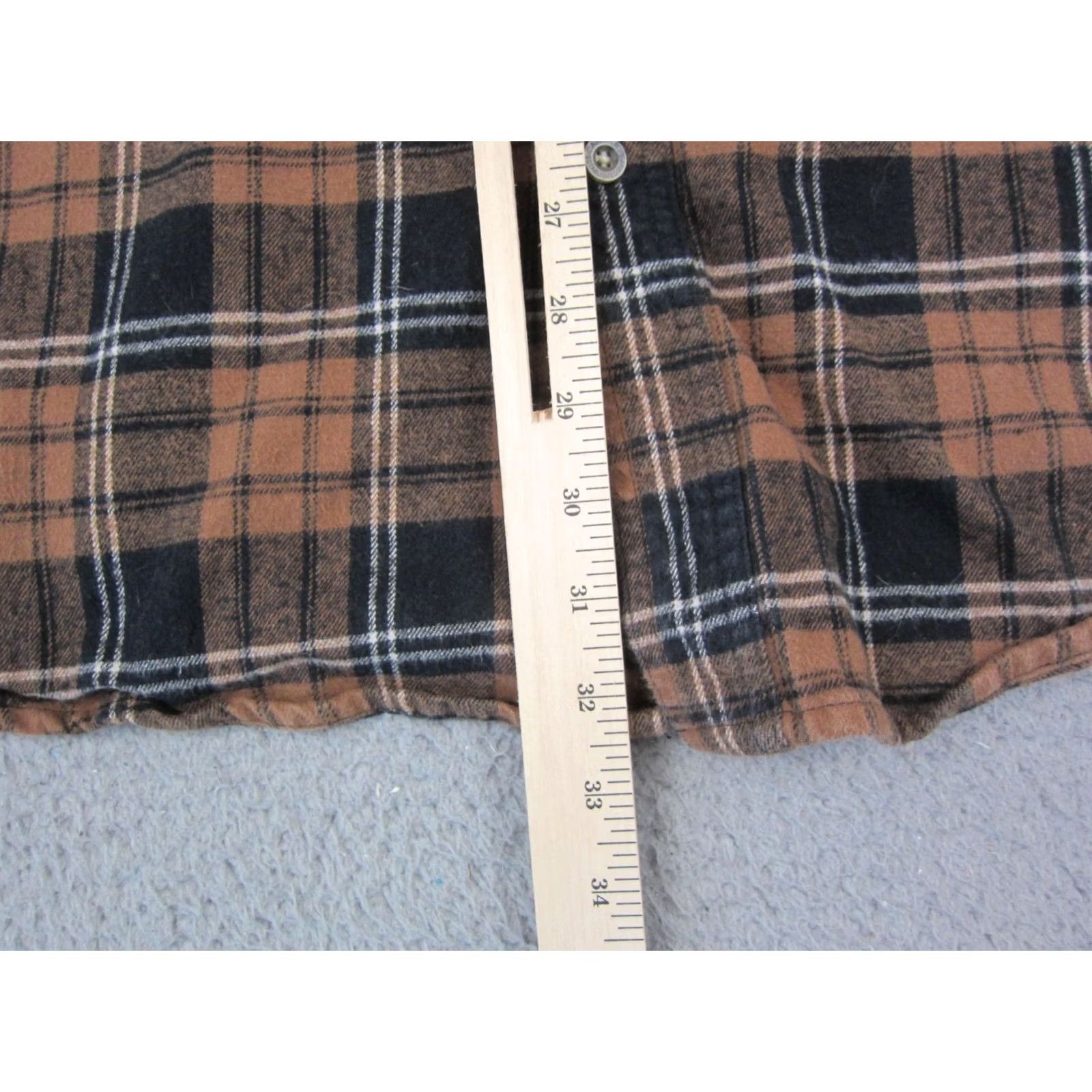 Carhartt Carhartt Shirt Mens 2XL XXL Brown Black Plaid Flannel Button Up Cotton Workwear Size US XXL / EU 58 / 5 - 7 Thumbnail