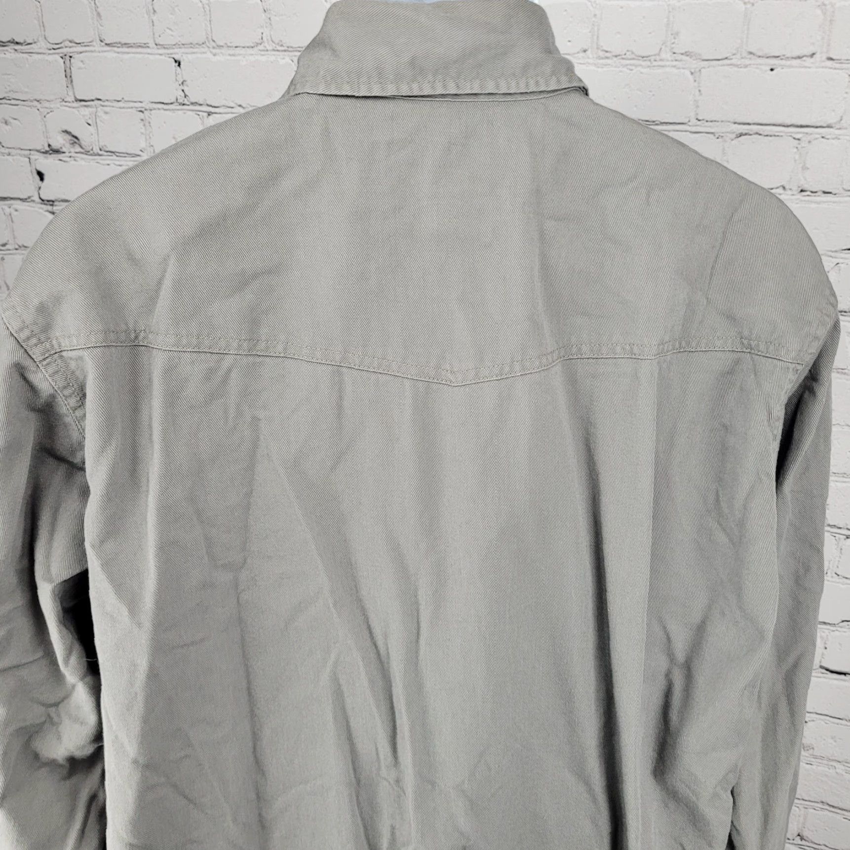 Vintage Forge Shirt Long Sleeve Pearl Snap Flame Resistant Workwear XLT Adult Gray Size US XL / EU 56 / 4 - 7 Thumbnail