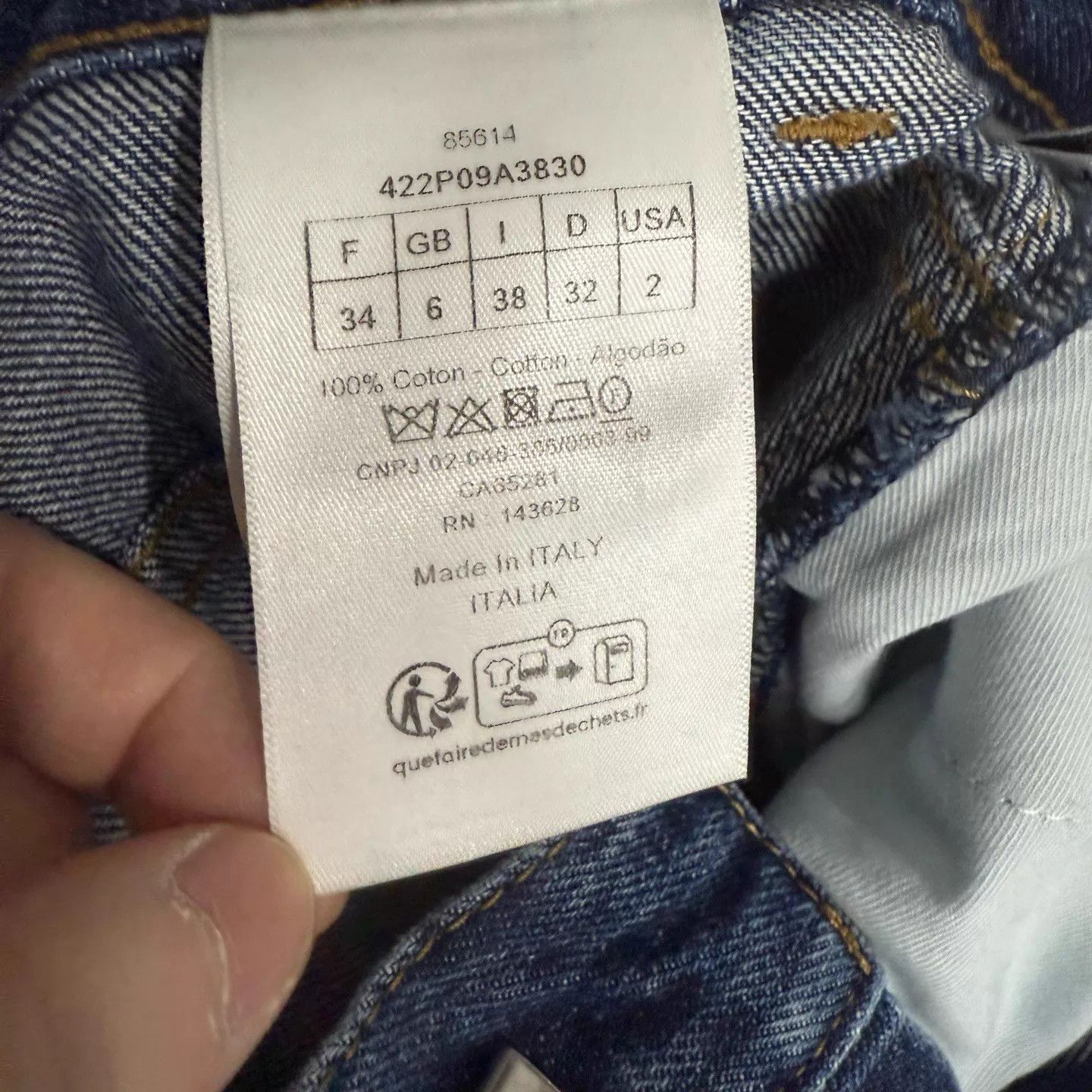 Dior Dior Blue Washed Jeans 34 99 New Size 25" / US 0 / IT 36 - 4 Thumbnail