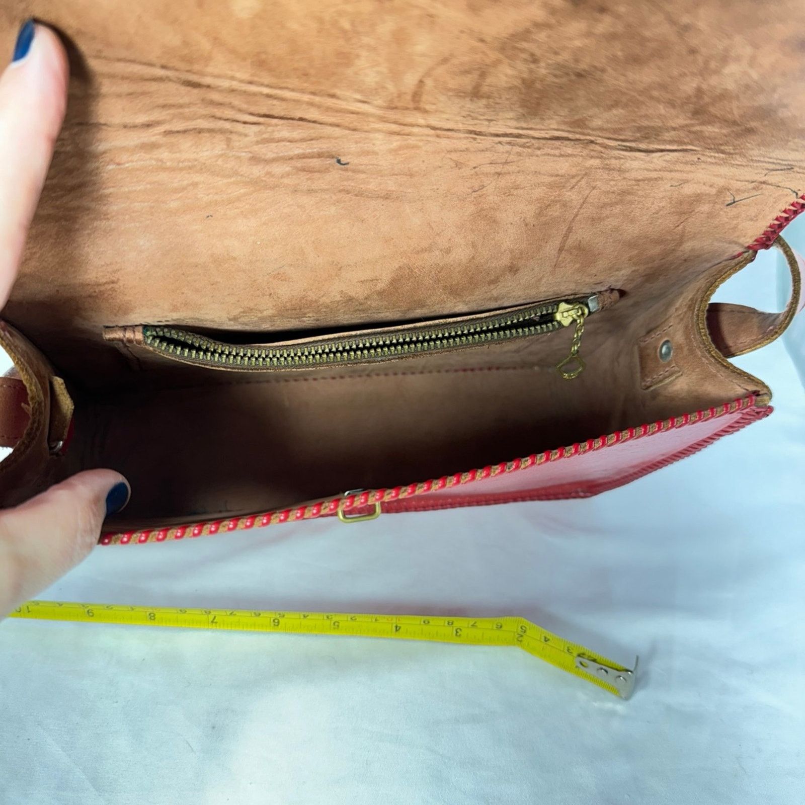 NBDN Nobrandedon VTG leather handbag Size ONE SIZE - 10 Thumbnail