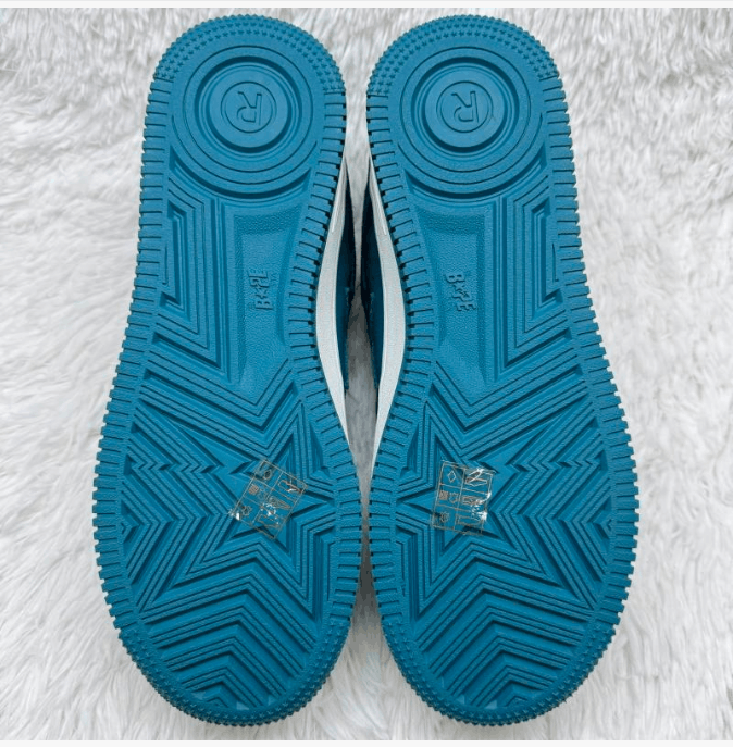 Bape A Bathing Ape Bapesta Low Teal Suede Sneakers Size US 9 / EU 42 - 9 Thumbnail