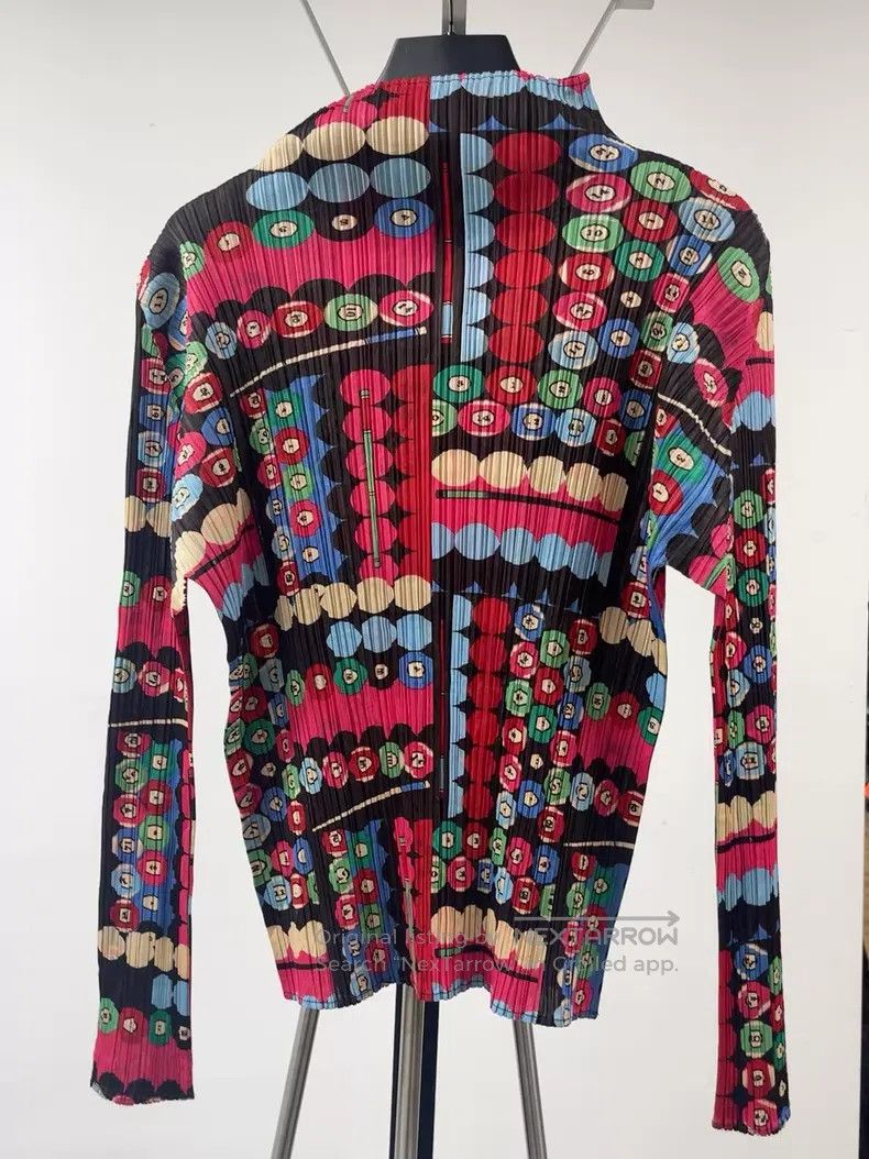 Issey Miyake Issey Miyake Colorful Billiards Pleated Top Size L / US 10 / IT 46 - 2 Thumbnail