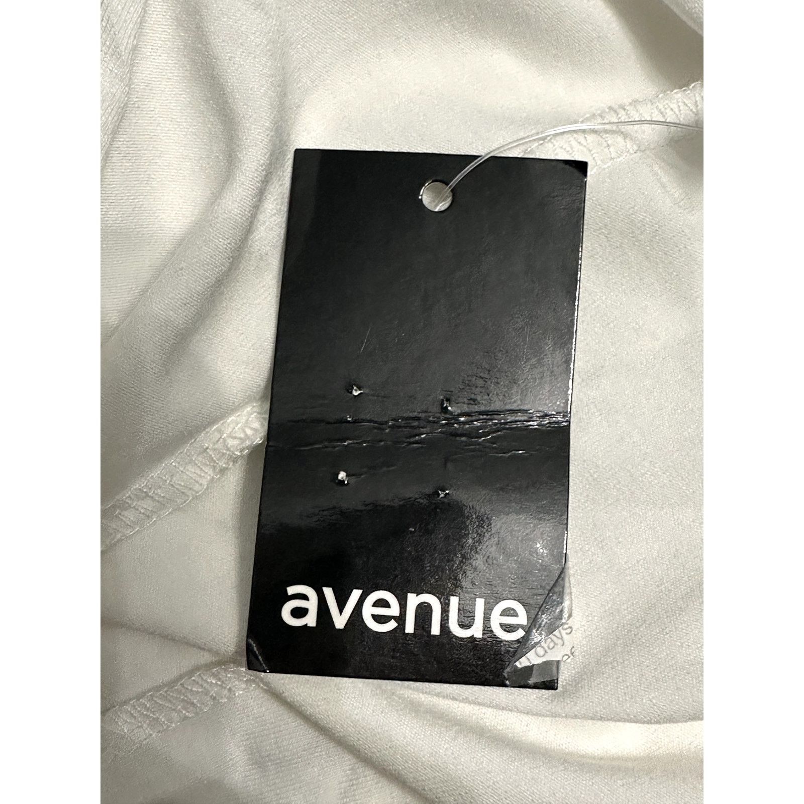 Avenue Avenue Short Sleeve Blouse Hi Low Split Back White 16 NWT Size XXL / US 16-18 / IT 52-54 - 8 Thumbnail
