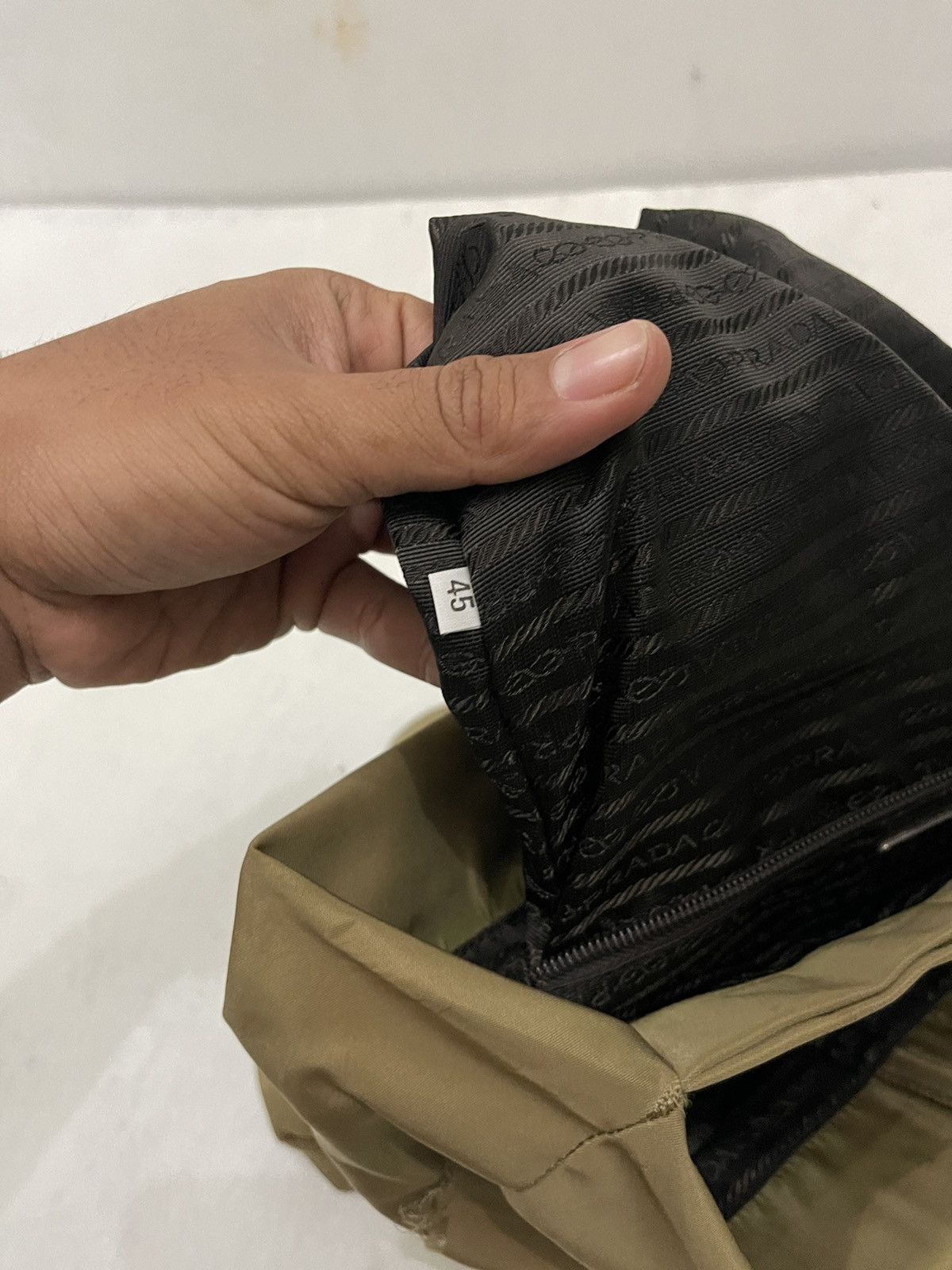 Designer × Prada Prada Nylon Brown Tote Bag Size ONE SIZE - 12 Thumbnail