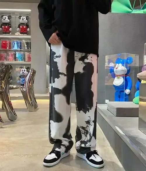 Jean Tie Dye Denim Pants - Black/White Size US 30 / EU 46 - 2 Thumbnail