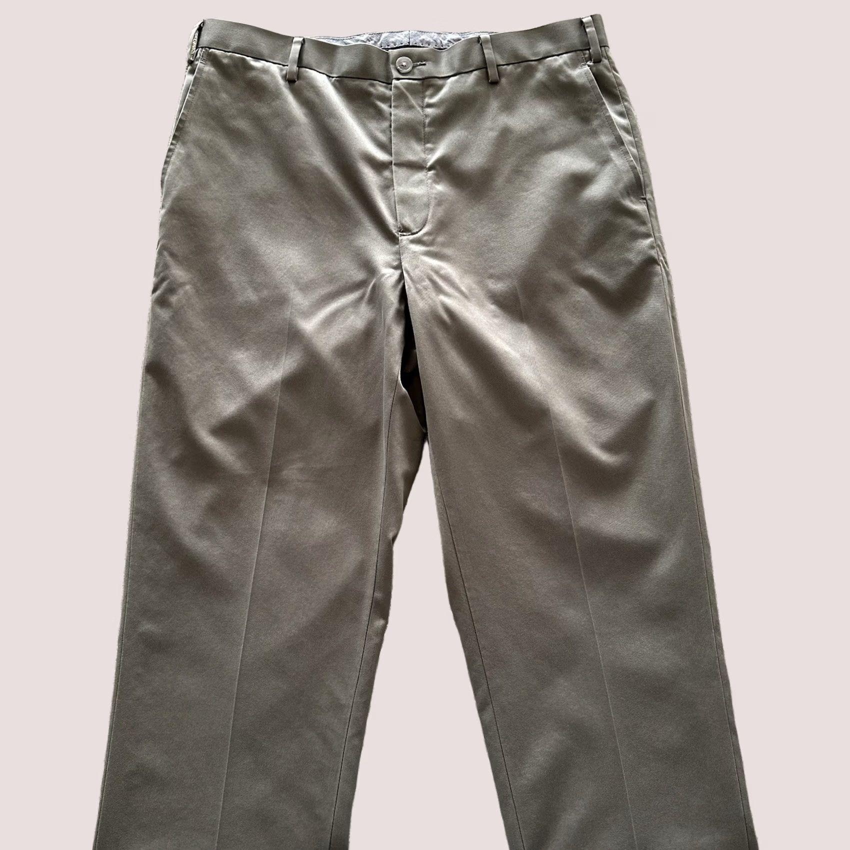 Hart Schaffner Marx Hart Schaffner Marx Pants 34x32 Flat Straight Khaki Gray Dress Pants Mens Regular Cotton Front Flat Chino Style Dress Pants Mens Size US 34 / EU 50 - 1 Thumbnail