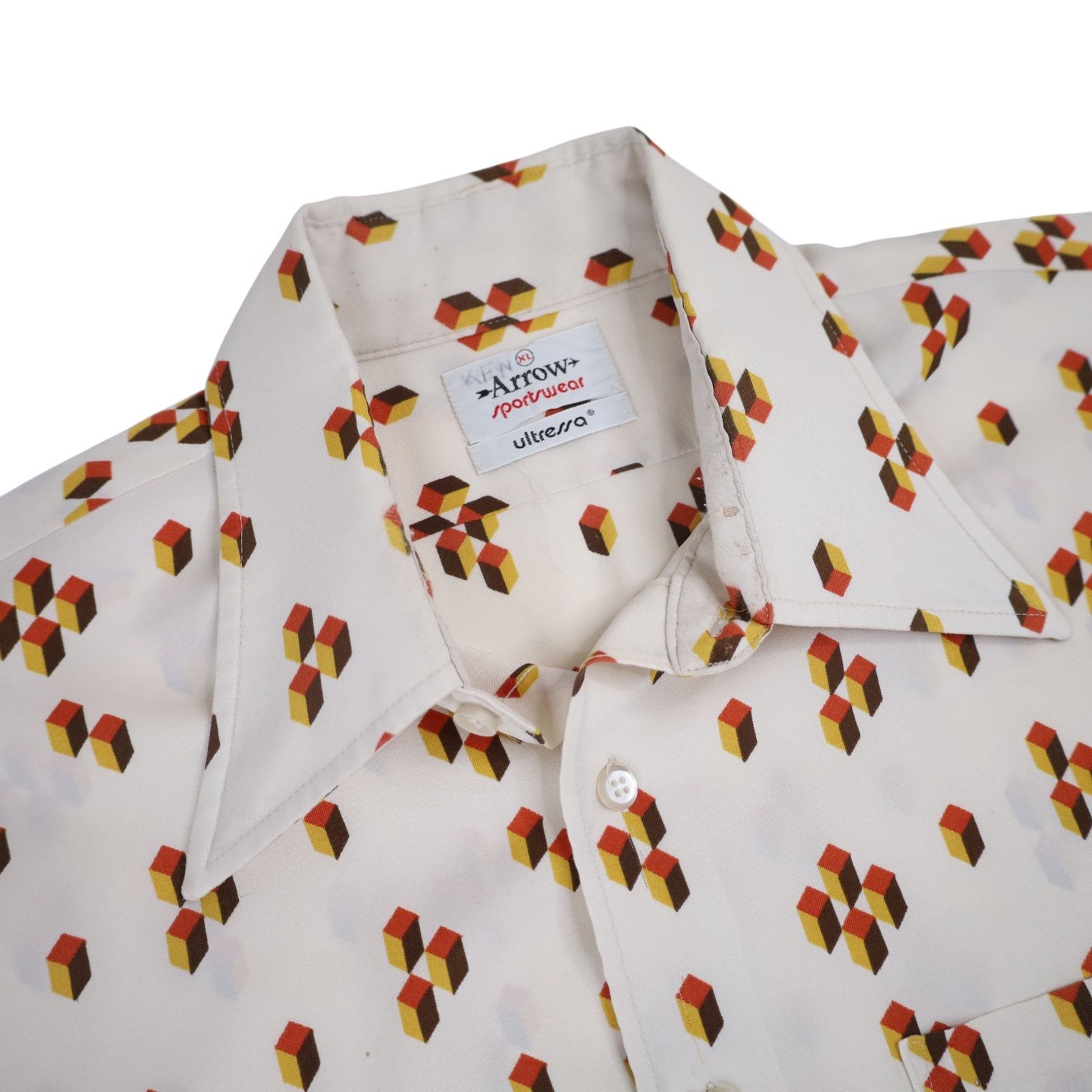Vintage True VTG Arrow Sportswear Geometric Print Button Up Shirt Size US XL / EU 56 / 4 - 6 Thumbnail