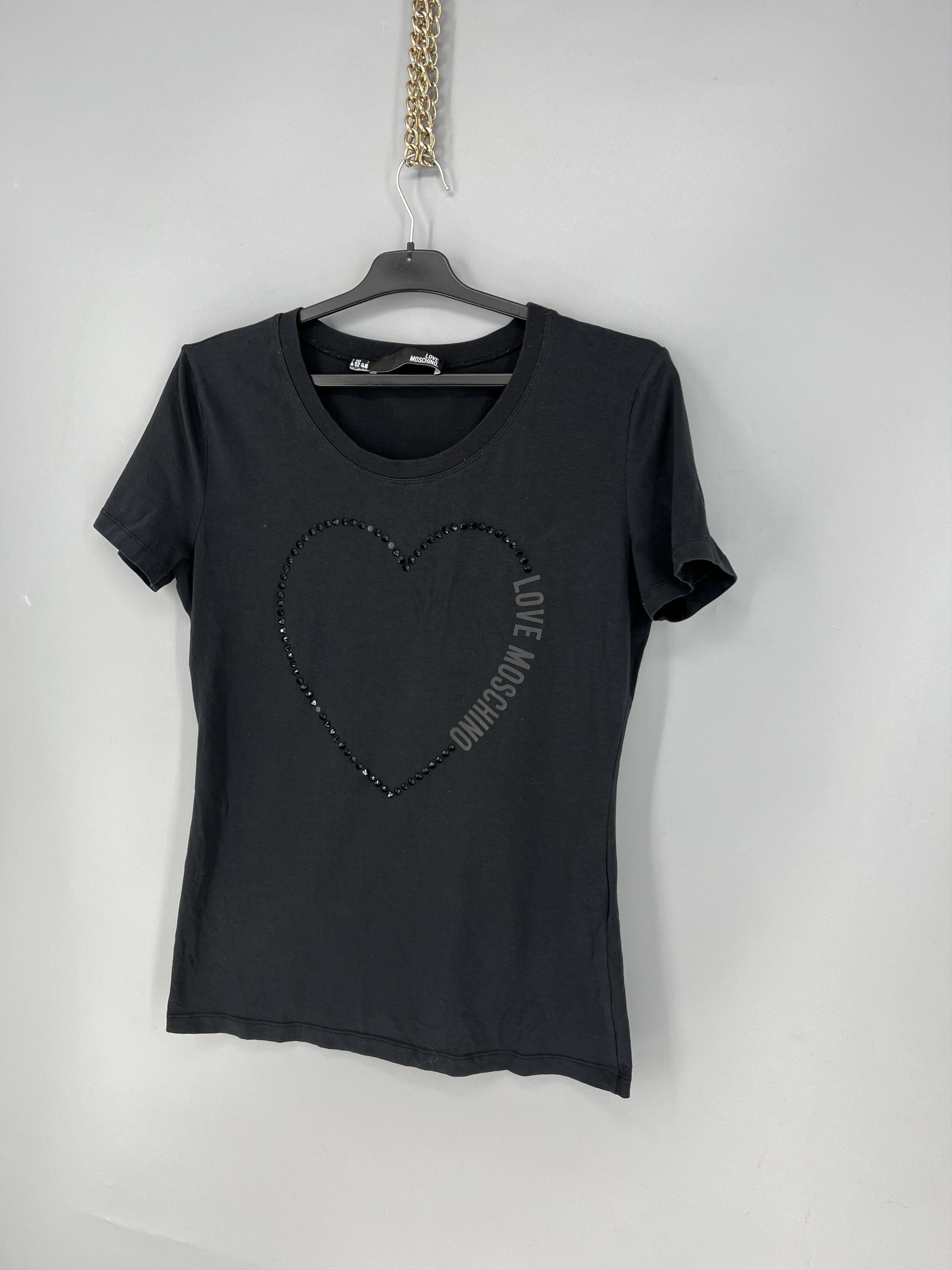 Moschino Vintage T-shirt Moschino Love Black size L Size L / US 10 / IT 46 - 3 Thumbnail