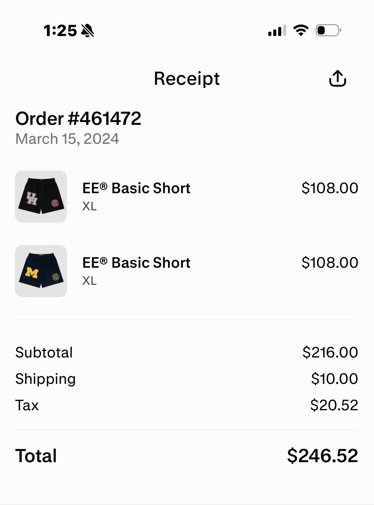 Eric Emanuel Eric Emmanuel Michigan Shorts Size US 42 / EU 58 - 3 Thumbnail