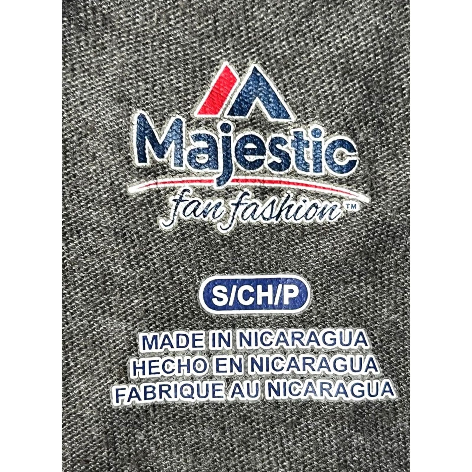 NFL Majestic T-Shirt Women Short Sleeve V-Neck Gray S Cotton Blend Knit Basic Activewear Size S / US 4 / IT 40 - 5 Thumbnail