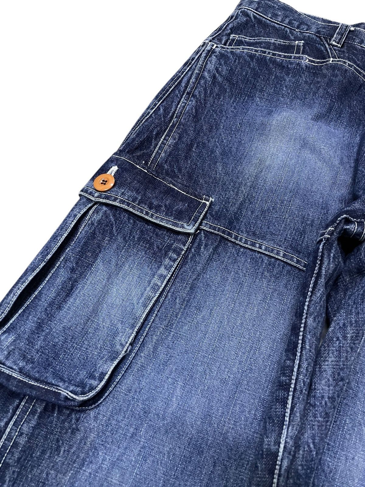 Beauty Beast × Japanese Brand TJan. Japan Panel Baggy Cargo Loose Jeans Size US 36 / EU 52 - 10 Thumbnail