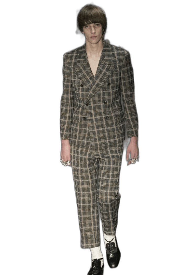 Gucci Gucci Plaid Embroidered Suit Set Size US XXL / EU 58 / 5 - 1 Thumbnail
