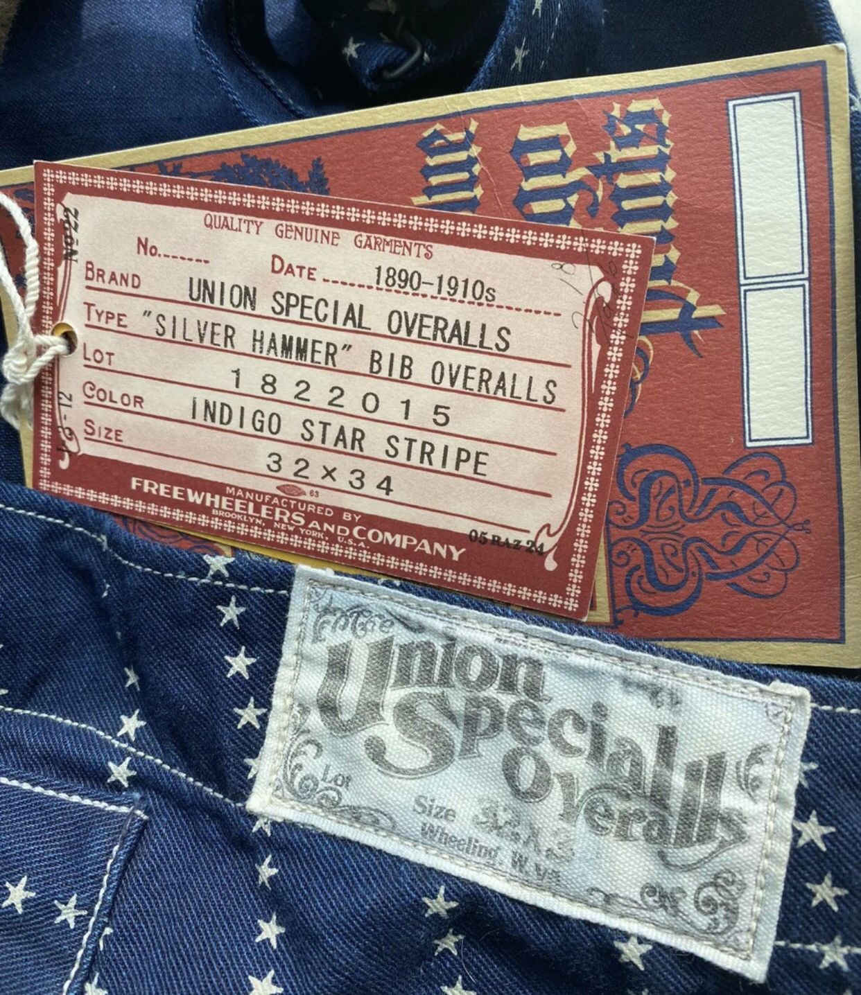 Freewheelers freewheelers bib overalls pants 2410-Nextarrow Size US 32 / EU 48 - 3 Thumbnail