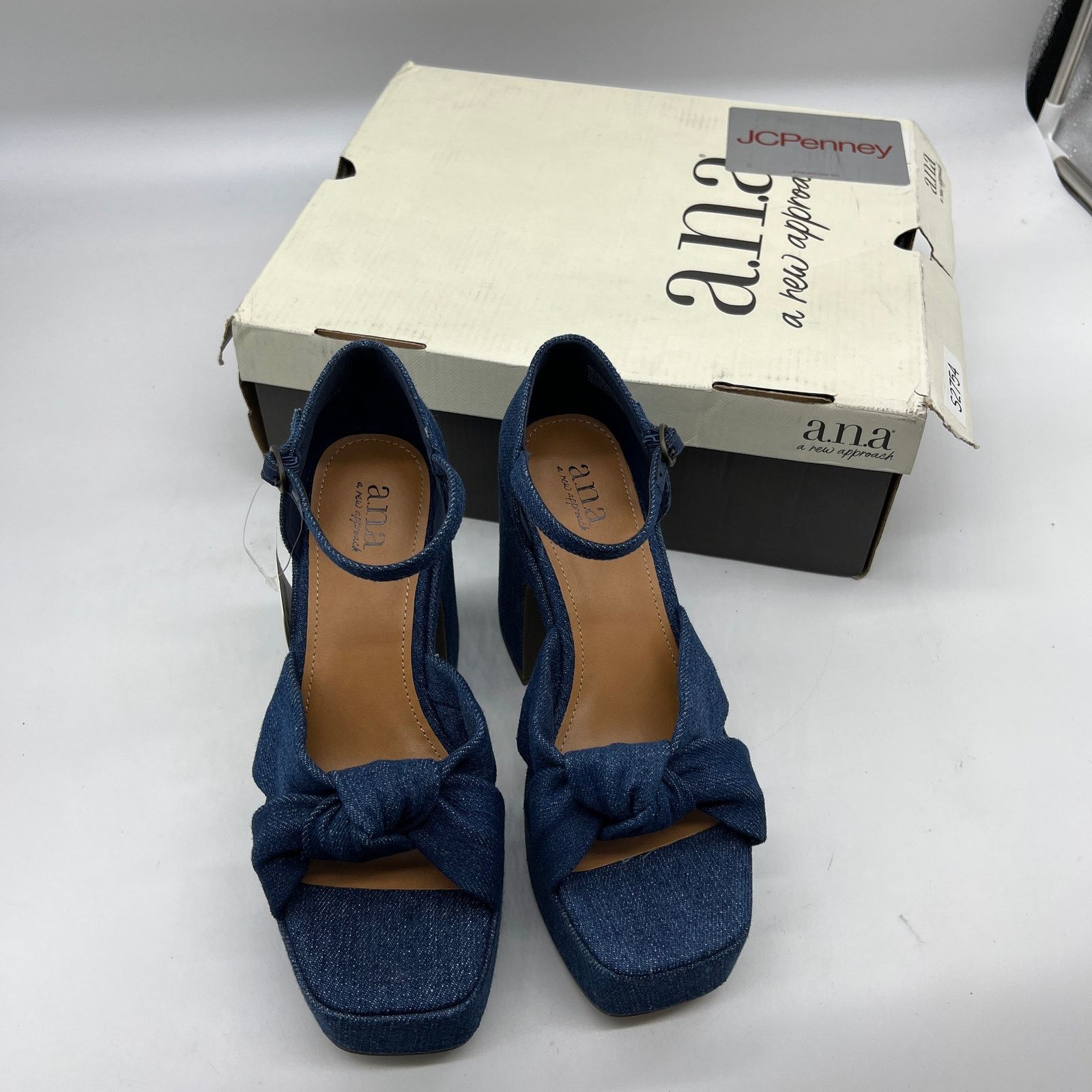 Other a.n.a Womens Holland Heeled Sandals Denim Platform Size US 6 / IT 36 - 2 Thumbnail