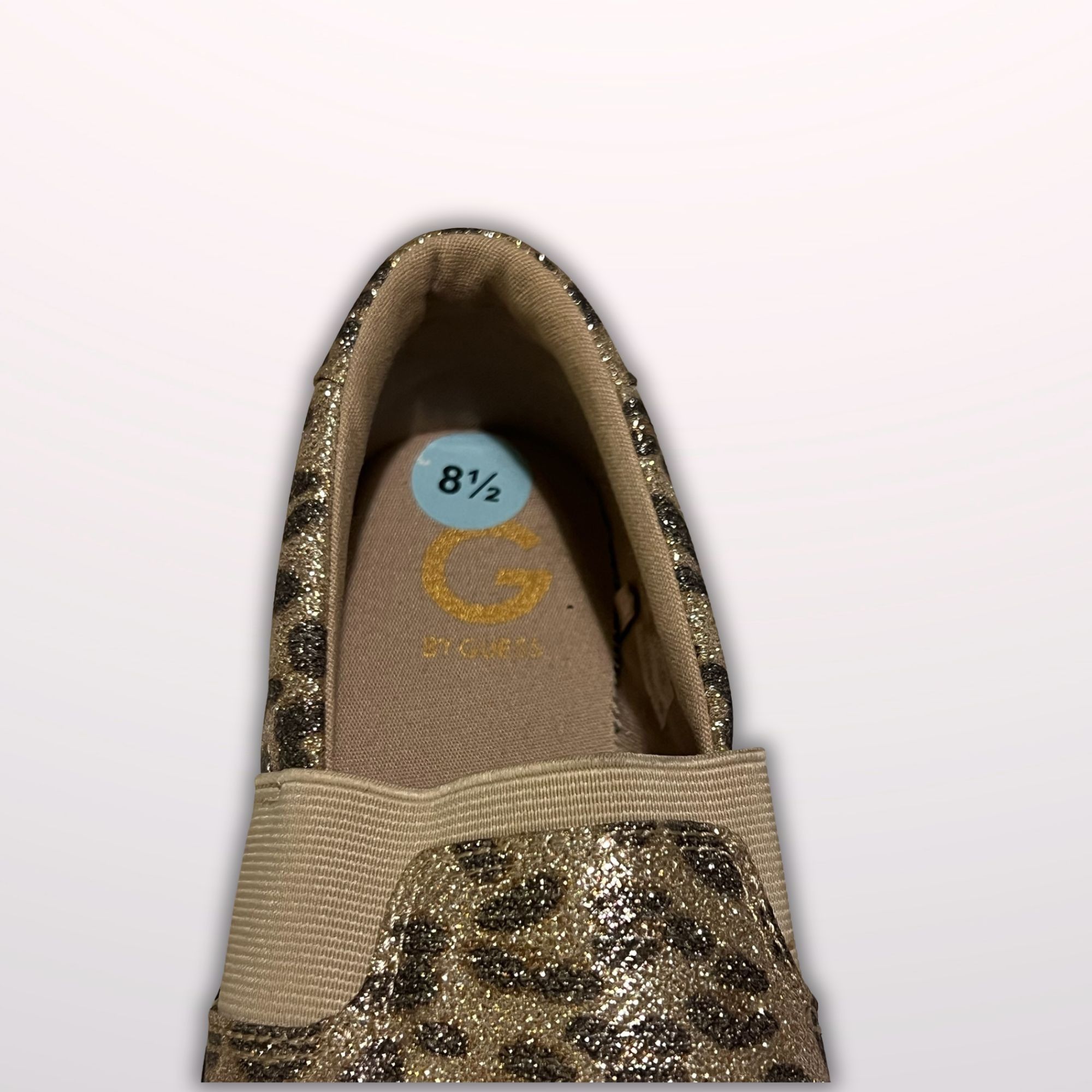 Guess Guess Womens Tan & Gold Leopard Print Slip-On Trainers Size Size US 8.5 / IT 38.5 - 6 Thumbnail