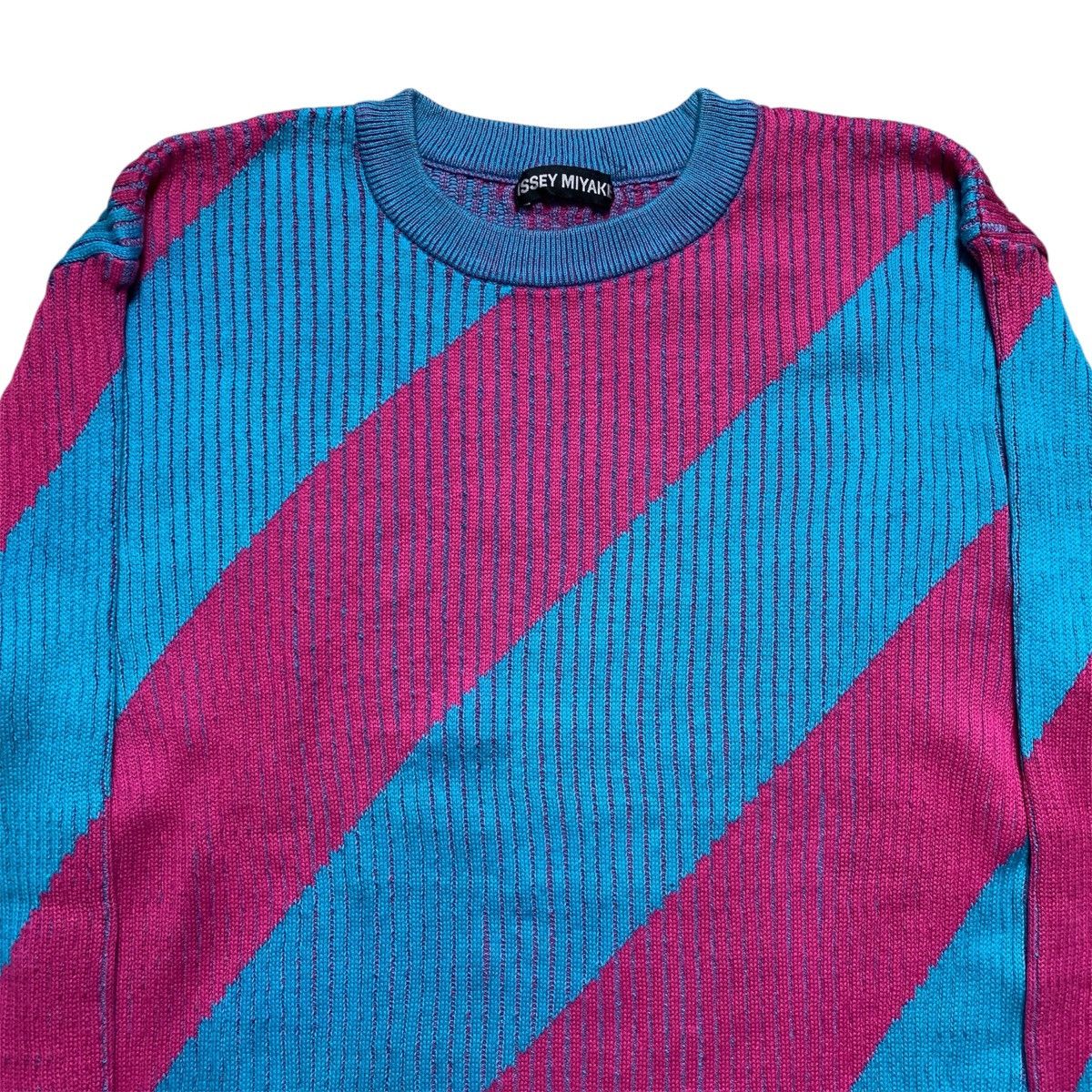 Issey Miyake Vintage Issey Miyake Knit Two Tone Colour Sweater Size US M / EU 48-50 / 2 - 2 Thumbnail