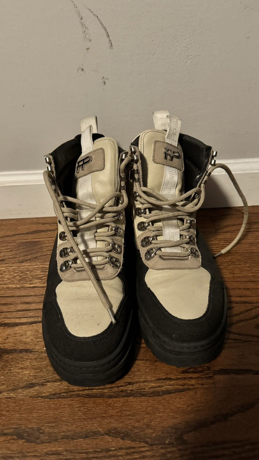 Filling Pieces Filling Pieces Beige on Black Hiking Boots Size US 9.5 / EU 42-43 - 2 Thumbnail