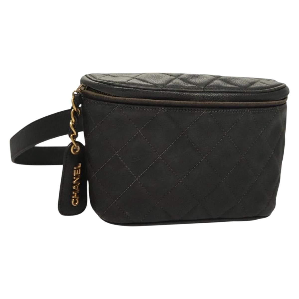 Chanel CC Charm Belt Bag Quilted Caviar